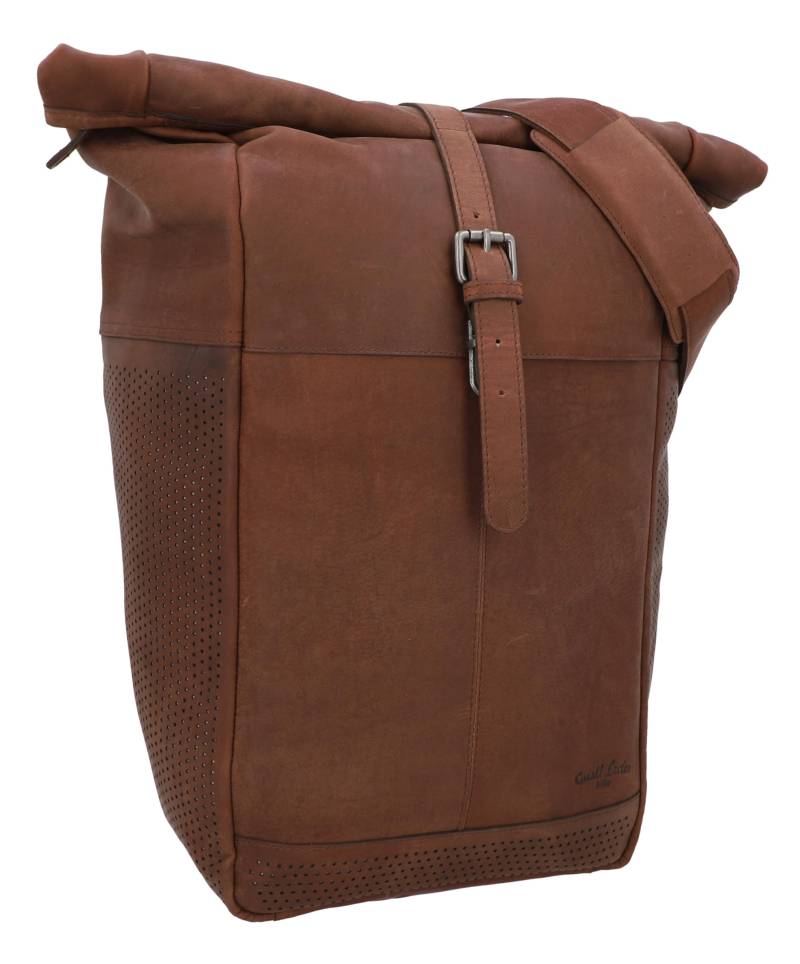 Gusti Gepäckträgertasche Leder - Amets T. Packtasche mit Schultergurt Fahrradtasche Umhängetasche groß Leder Braun von Gusti