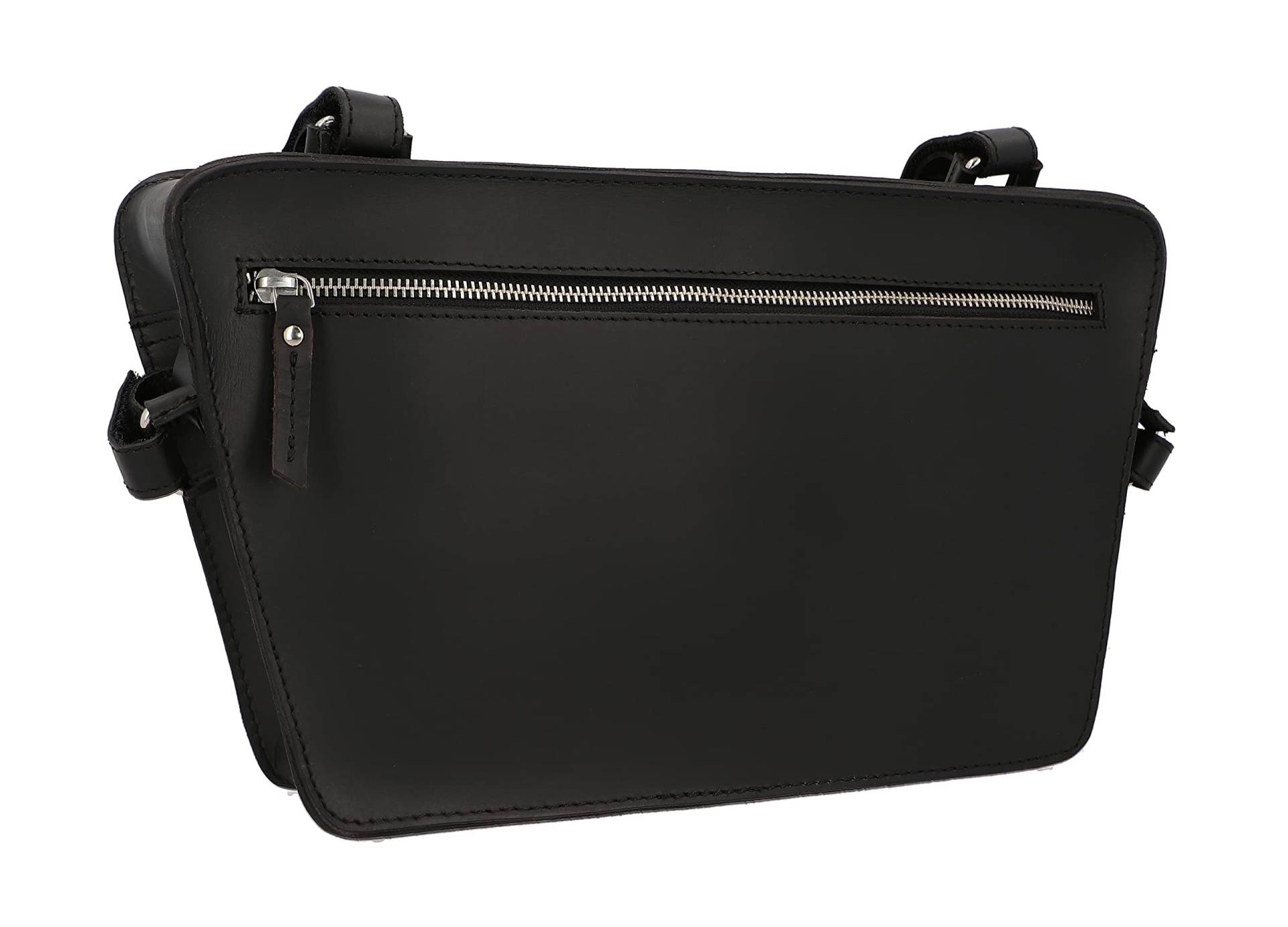 Gusti Rahmentasche Leder - Alois De H. Doppelpacktasche Fahrradtasche Ledertasche Fahrrad Vintage Schwarz Leder Gusti Rahmentasche Leder - Alois De H. Doppelpacktasche Fahrradtasche Ledertasche Fahrrad Vintage Schwarz Leder von Gusti