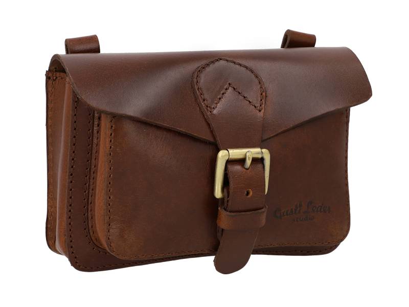 Gusti Satteltasche Leder - Antonio M. Lenkertasche Fahrradtasche Ledertasche diebstahlsicher Vintage Braun Leder von Gusti