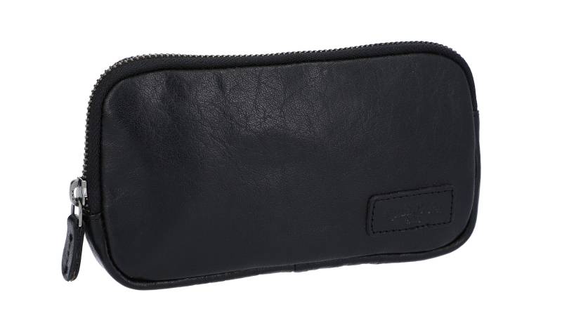 Gusti Trikottasche Leder - Nicolas F. Fahrrad Utensilientasche Accessoiers Schutzhülle Reißverschlusstasche Handytasche Schwarz Leder von Gusti