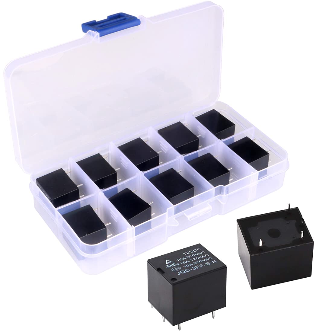 GUUZI 10pcs Leistungsrelais SPST PCB Typ DC 12V Spule 4 Pins Mini-Power Spulenrelais JQC-3F SPST GUUZI 10pcs Leistungsrelais SPST PCB Typ DC 12V Spule 4 Pins Mini-Power Spulenrelais JQC-3F SPST von Guuzi