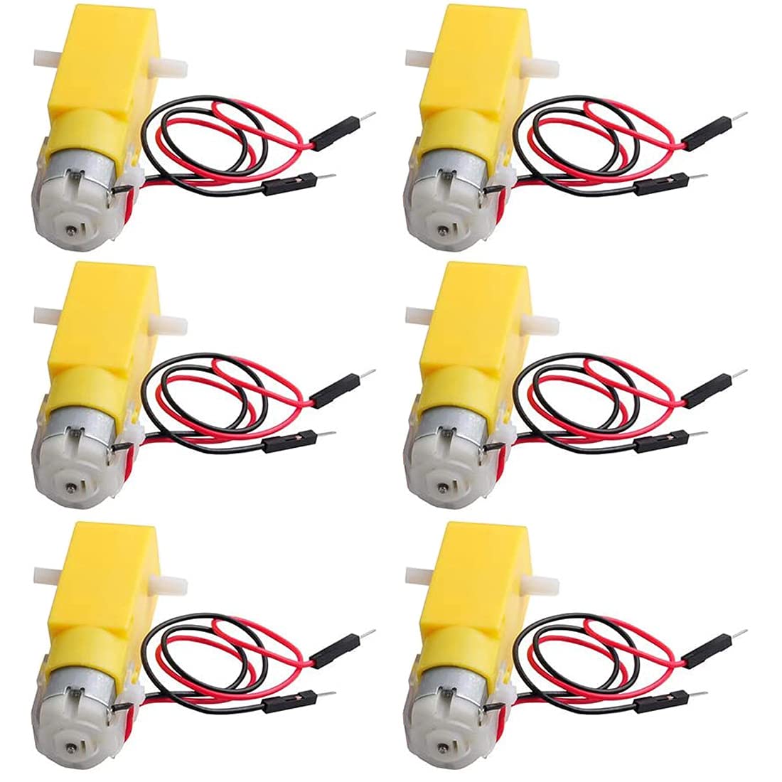 GUUZI 6pcs TT DC Getriebemotor Doppelwelle 3-6V Getriebemotor für Arduino Intelligenter Autoroboter GUUZI 6pcs TT DC Getriebemotor Doppelwelle 3-6V Getriebemotor für Arduino Intelligenter Autoroboter von Guuzi