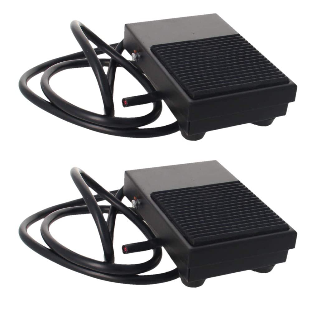 Guuzi 2pcs 12V-24V-48V-220V/10A SPDT NO NC Momentaner Metall-Fußschalter Rutschfester Fußschalter mit 1m Kabel Guuzi 2pcs 12V-24V-48V-220V/10A SPDT NO NC Momentaner Metall-Fußschalter Rutschfester Fußschalter mit 1m Kabel von Guuzi