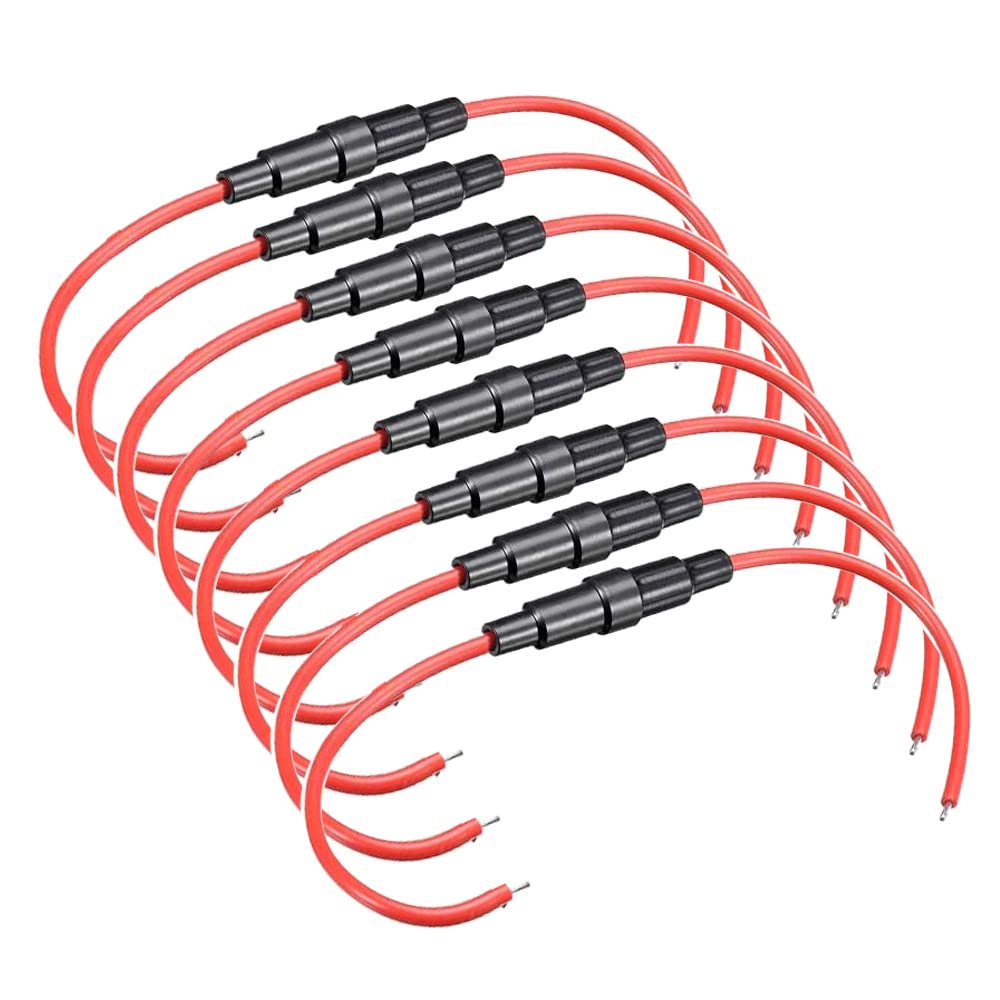 Guuzi 8pcs 5 × 20mm 32V 20A AGC Sicherungshalter Inline-Schraubtyp mit 16 AWG-Draht Guuzi 8pcs 5 × 20mm 32V 20A AGC Sicherungshalter Inline-Schraubtyp mit 16 AWG-Draht von Guuzi