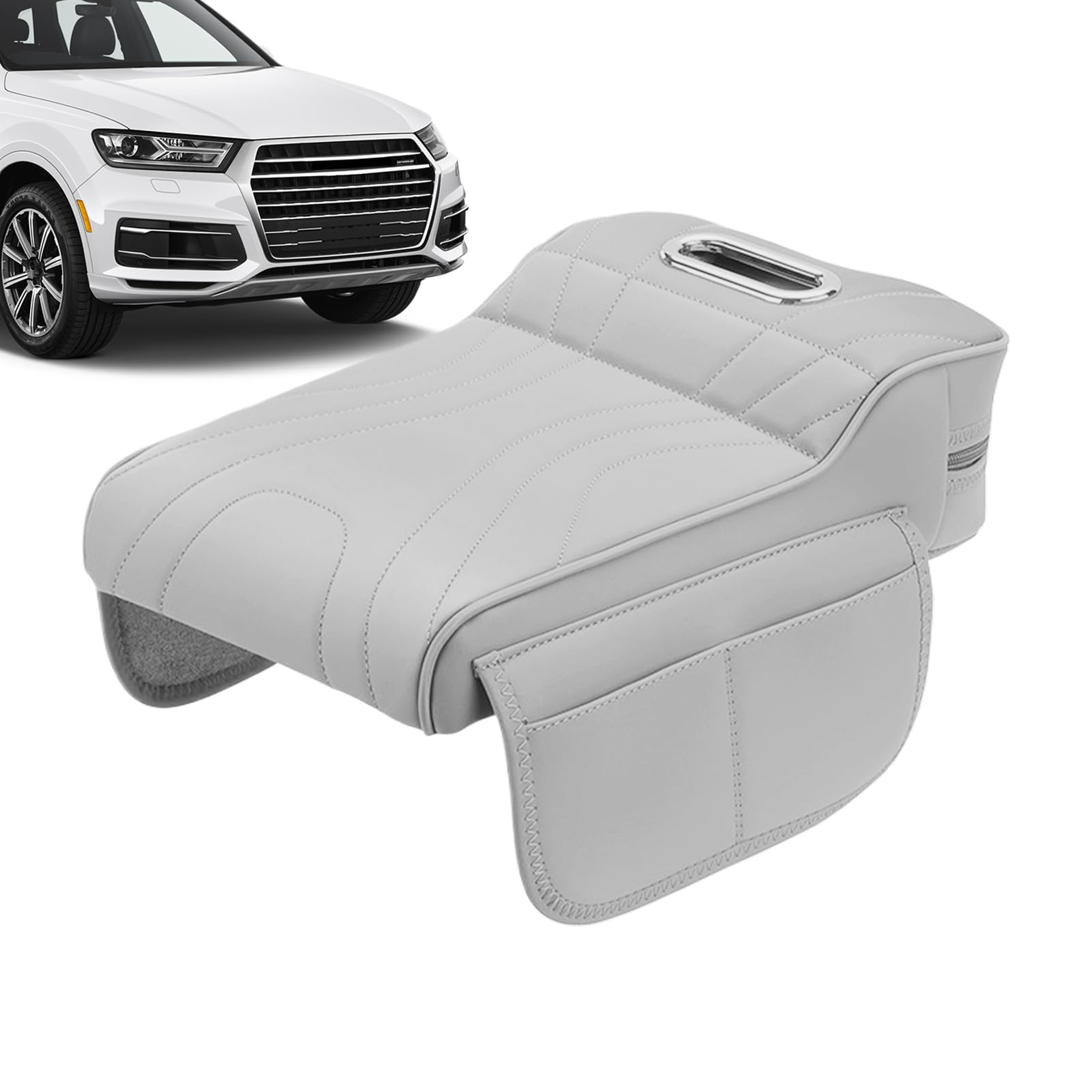 Gvblkq Center Console Cover, Auto Armrest Protector Pad, Leather Material, Cushioned Car Armrest Cover, Anti-Slip Wear-Resistant Design, Fit for Most Vehicles, 12.5x7.5 In, 1 Piece von Gvblkq