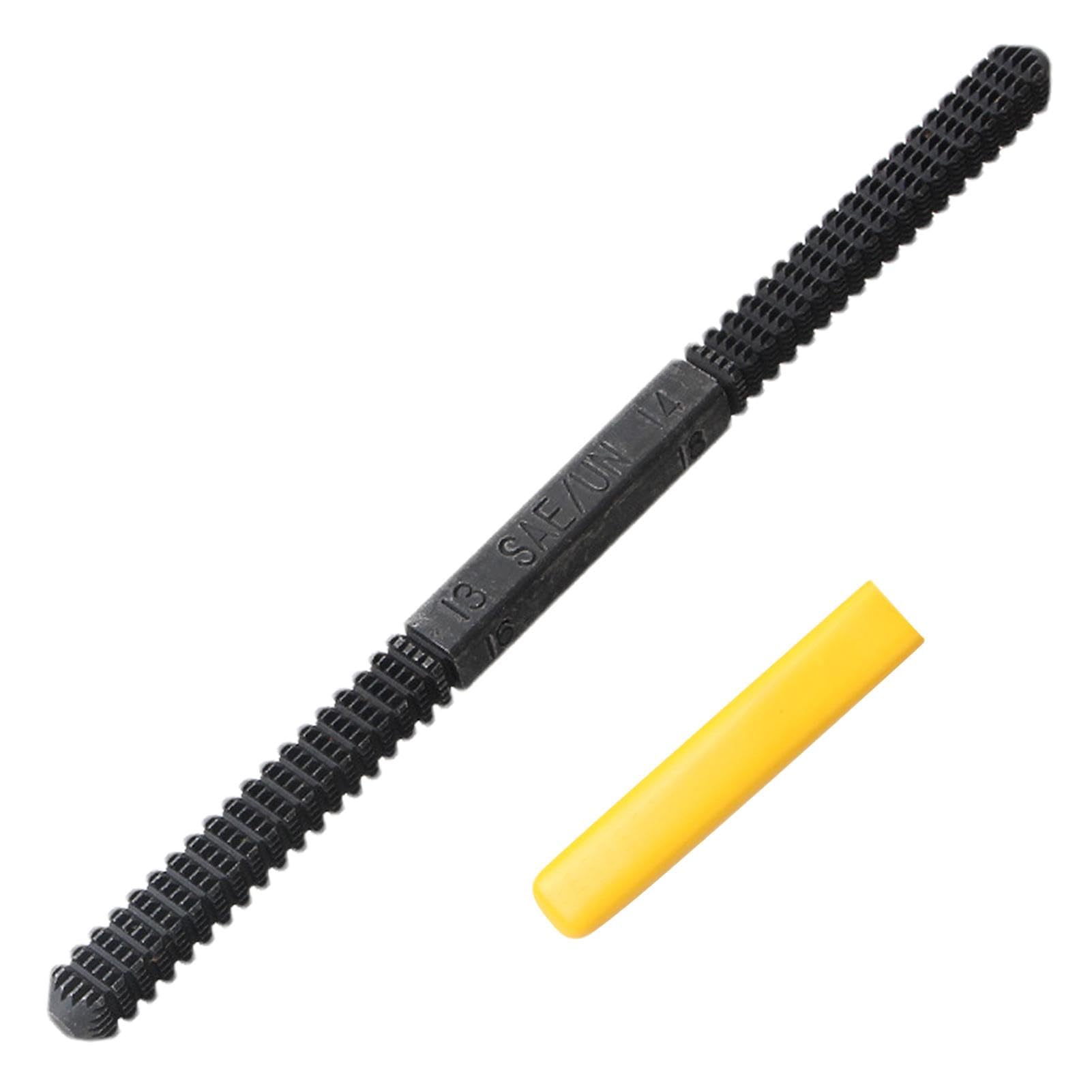Stud Thread Repair Tool, Thread Restoration Set, Carbon Steel Pitch Gauge, Pitch File Screw Thread Restoring Tool, Thread Restorer File with Detachable Handle for Home Maintenance von Gvblkq