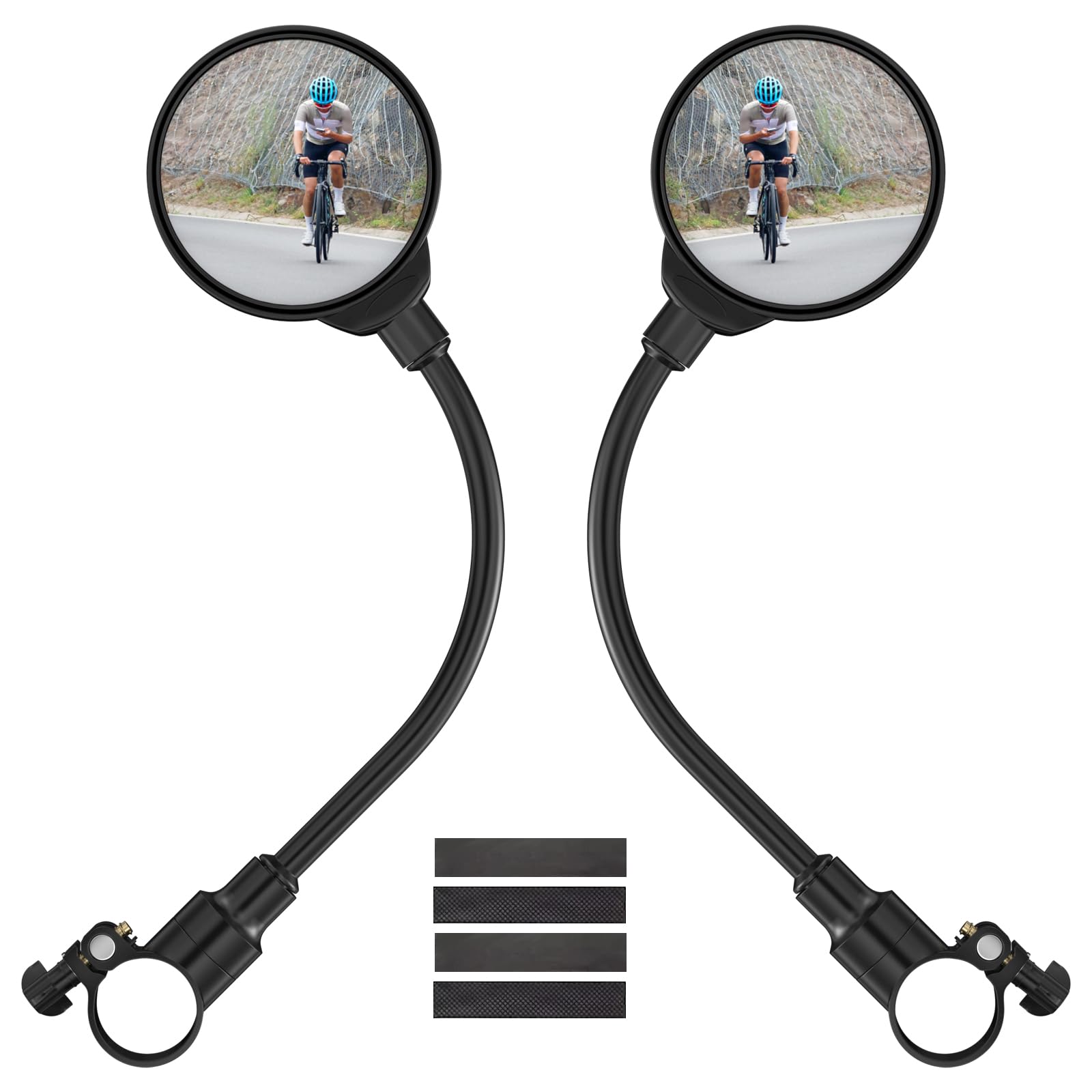 Gvolatee 2 Stück Fahrradspiegel für Lenker, 360° Einstellbar Fahrrad Spiegel, Fahrrad Rückspiegel für Lenker 22-32mm, HD Runder Fahrrad-Rückspiegel, Sicherer Convex Bicycle Rearview Mirror (Schwarz) Gvolatee 2 Stück Fahrradspiegel für Lenker, 360° Einstellbar Fahrrad Spiegel, Fahrrad Rückspiegel für Lenker 22-32mm, HD Runder Fahrrad-Rückspiegel, Sicherer Convex Bicycle Rearview Mirror (Schwarz) von Gvolatee