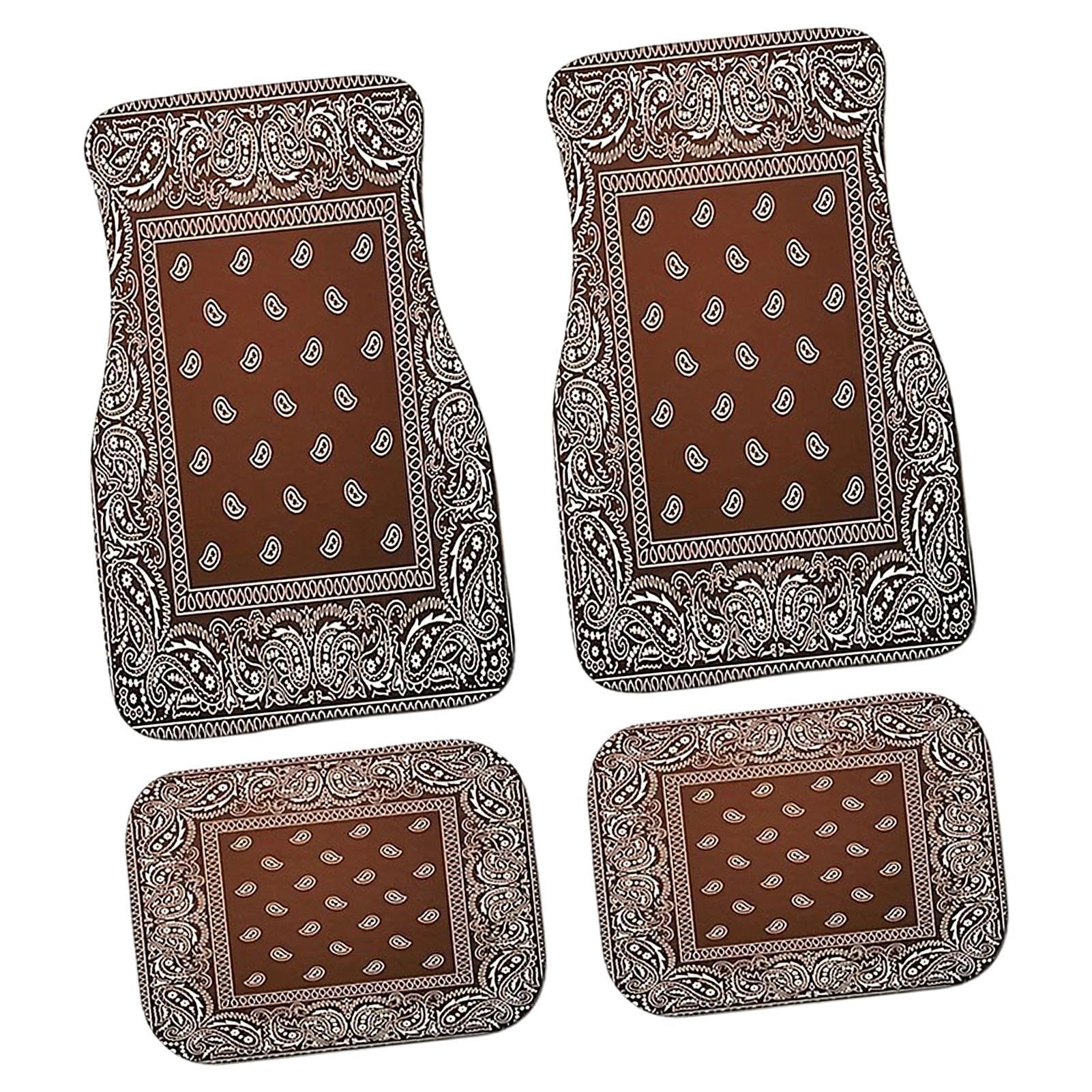 4 Stück Boho Auto Fußmatte Autoteppich Automatten Retro Autoteppichmatte Auto Bodenmatten Auto Zubehör Für Vorne Und Hinten, Komplettes Set 4 Stück Boho Auto Fußmatte Autoteppich Automatten Retro Autoteppichmatte Auto Bodenmatten Auto Zubehör Für Vorne Und Hinten, Komplettes Set von Gwtdtoad