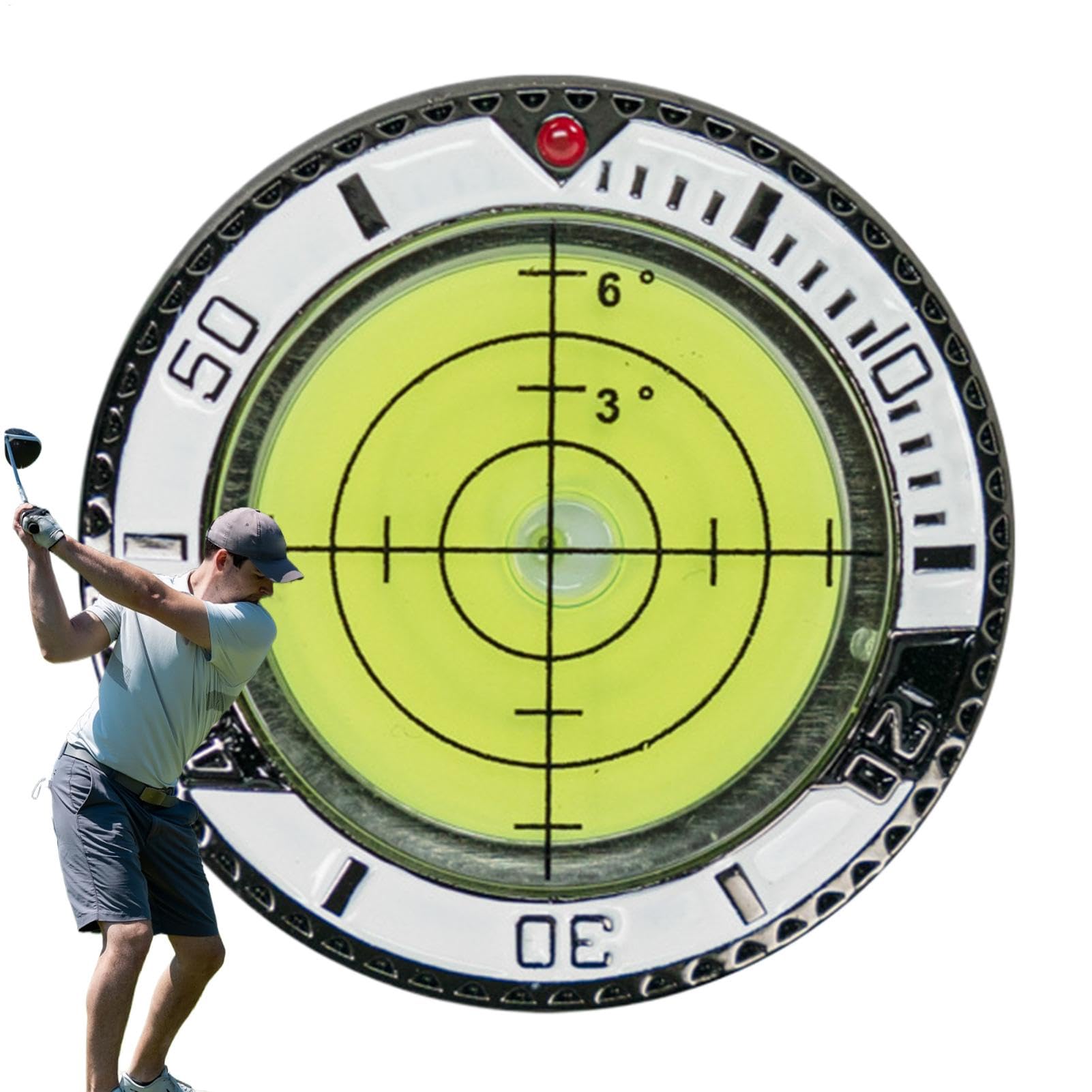 Golf Green Reader Doppelseitiger Golf Ball Marker Hochpräzise Golf Putting Green Lesehilfe Golf Zubehör Tragbare Golf Trainings Tool Für Golfplätze, Basketballplätze Golf Green Reader Doppelseitiger Golf Ball Marker Hochpräzise Golf Putting Green Lesehilfe Golf Zubehör Tragbare Golf Trainings Tool Für Golfplätze, Basketballplätze von Gwtdtoad