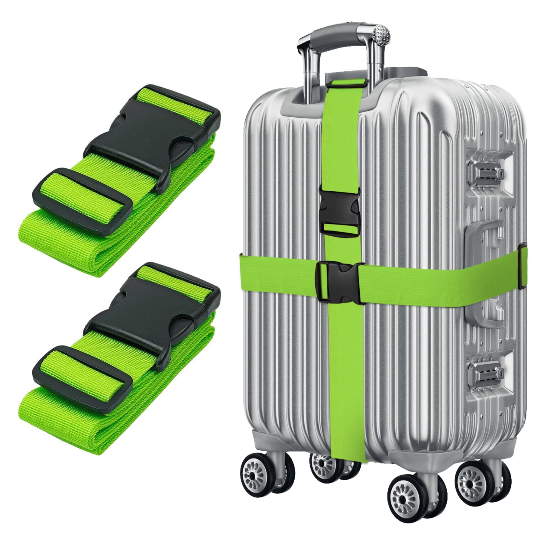 Grün Koffergurt Koffer Band 195cm Gepäckgurt Lang Koffer Gepäckgurte Kofferband Gurt mit klickverschluss Kofferbänder 2er Set Verstellbare Koffer Gepäckgurte Luggage Strap für Koffer Grün Koffergurt Koffer Band 195cm Gepäckgurt Lang Koffer Gepäckgurte Kofferband Gurt mit klickverschluss Kofferbänder 2er Set Verstellbare Koffer Gepäckgurte Luggage Strap für Koffer von Gyxcelc