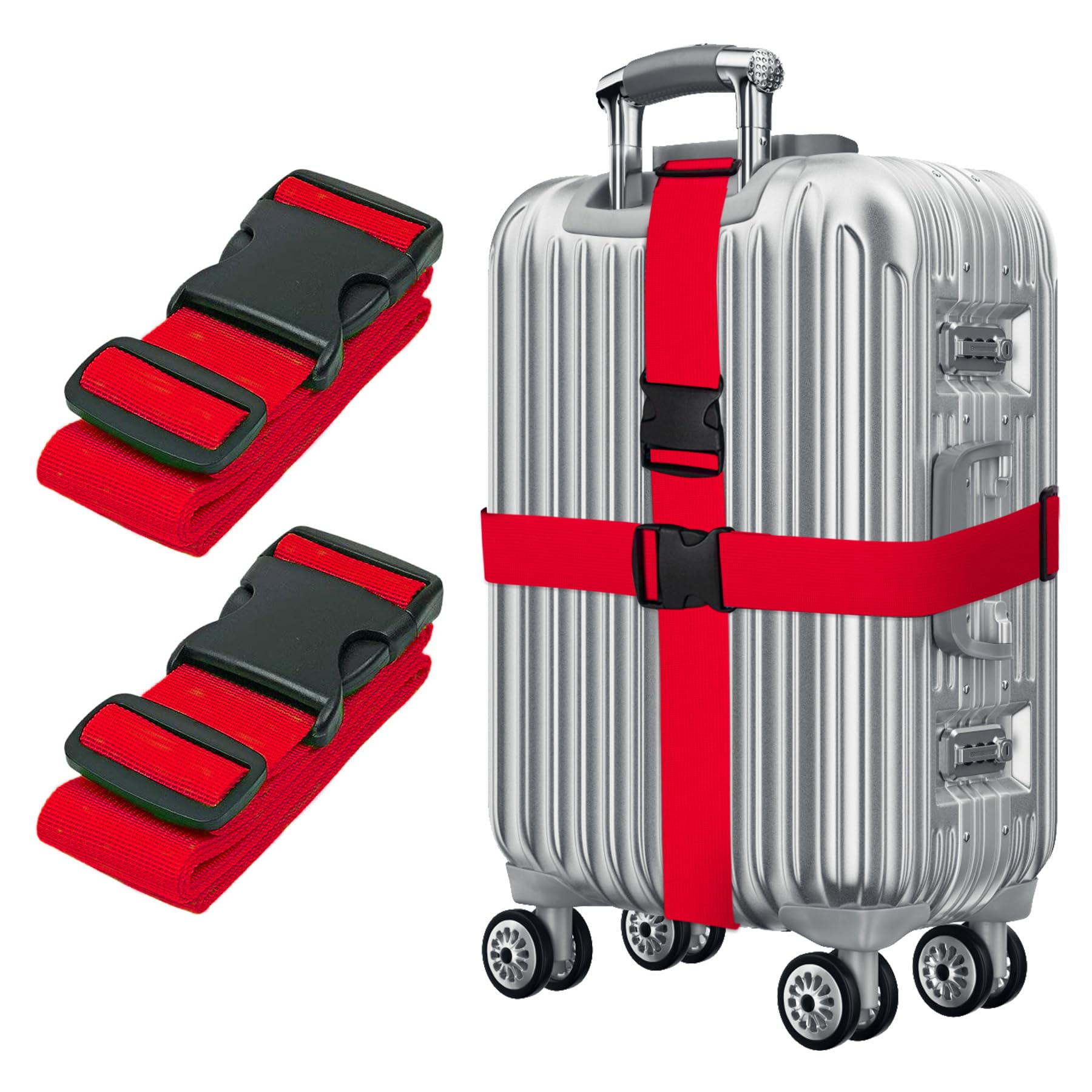 Rot Koffergurt Koffer Band 195cm Gepäckgurt Lang Koffer Gepäckgurte Kofferband Gurt mit klickverschluss Kofferbänder 2er Set Verstellbare Koffer Gepäckgurte Luggage Strap für Koffer Rot Koffergurt Koffer Band 195cm Gepäckgurt Lang Koffer Gepäckgurte Kofferband Gurt mit klickverschluss Kofferbänder 2er Set Verstellbare Koffer Gepäckgurte Luggage Strap für Koffer von Gyxcelc