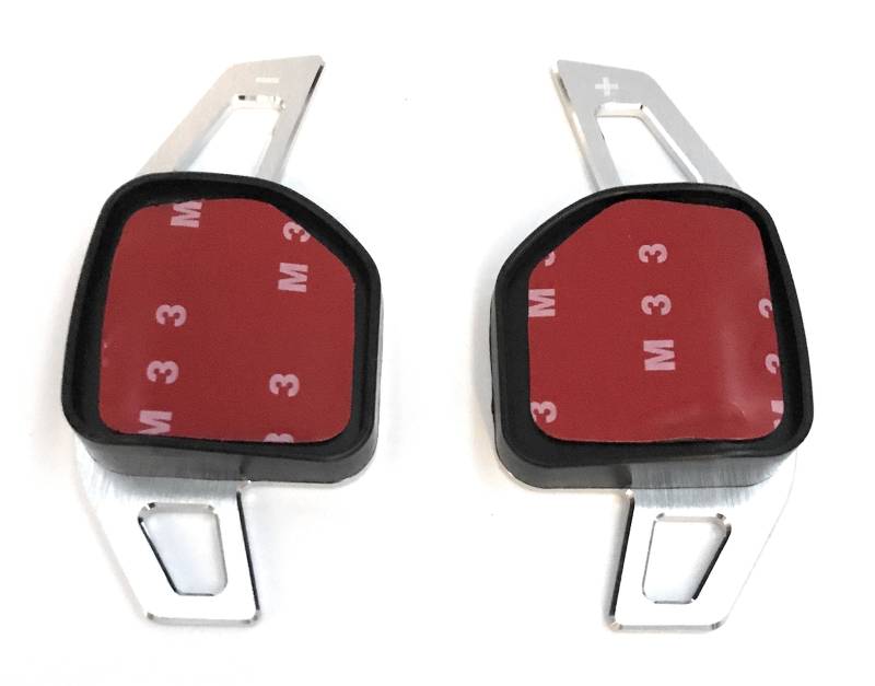 H-Customs Schaltwippen Verlängerung Shift Paddle Alu silber gebürstet Type A kompatibel mit LEON 5F, ab 2012, auch CUPRA von H-Customs