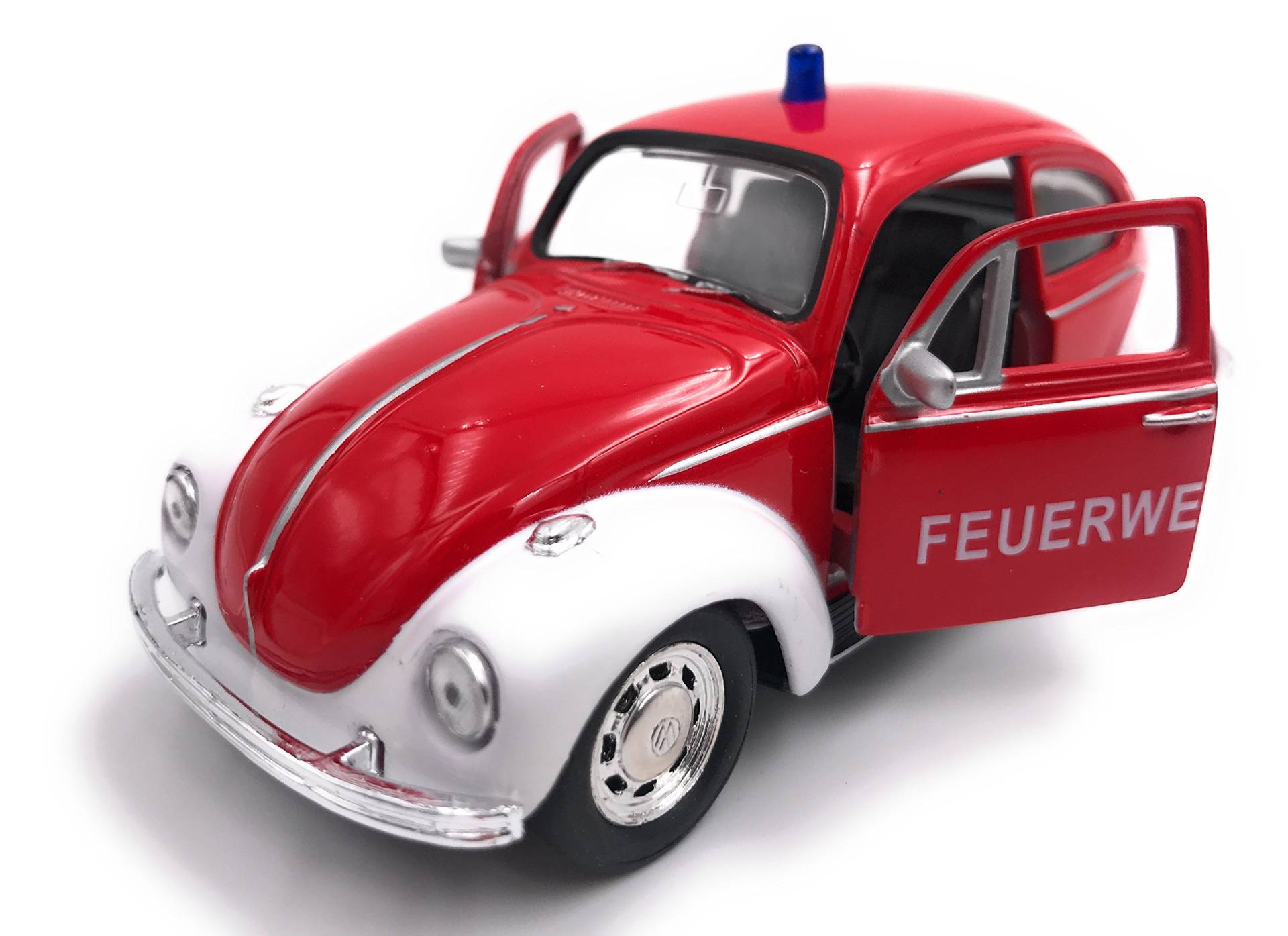 H-Customs Käfer Feuerwehr Modellauto Auto rot Lizenzprodukt 1:34-1:39 OVP von H-Customs