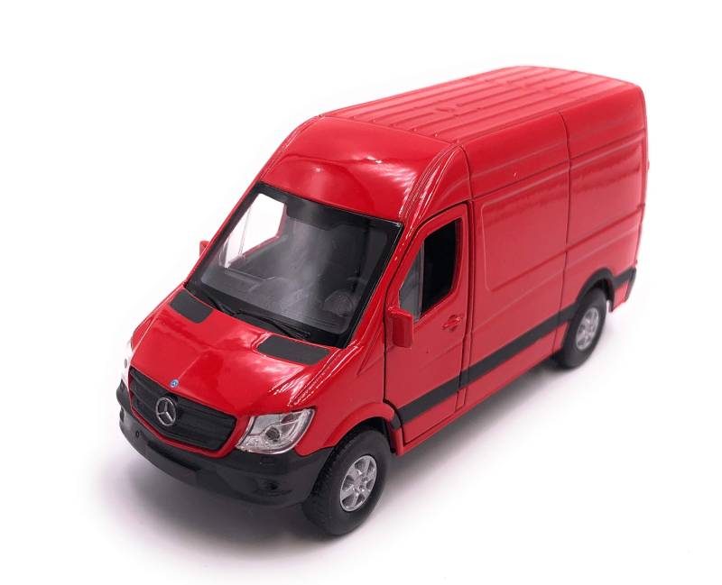 H-Customs Mercedes Benz Sprinter Modellauto Auto Lizenzprodukt 1:34-1:39 Rot von H-Customs