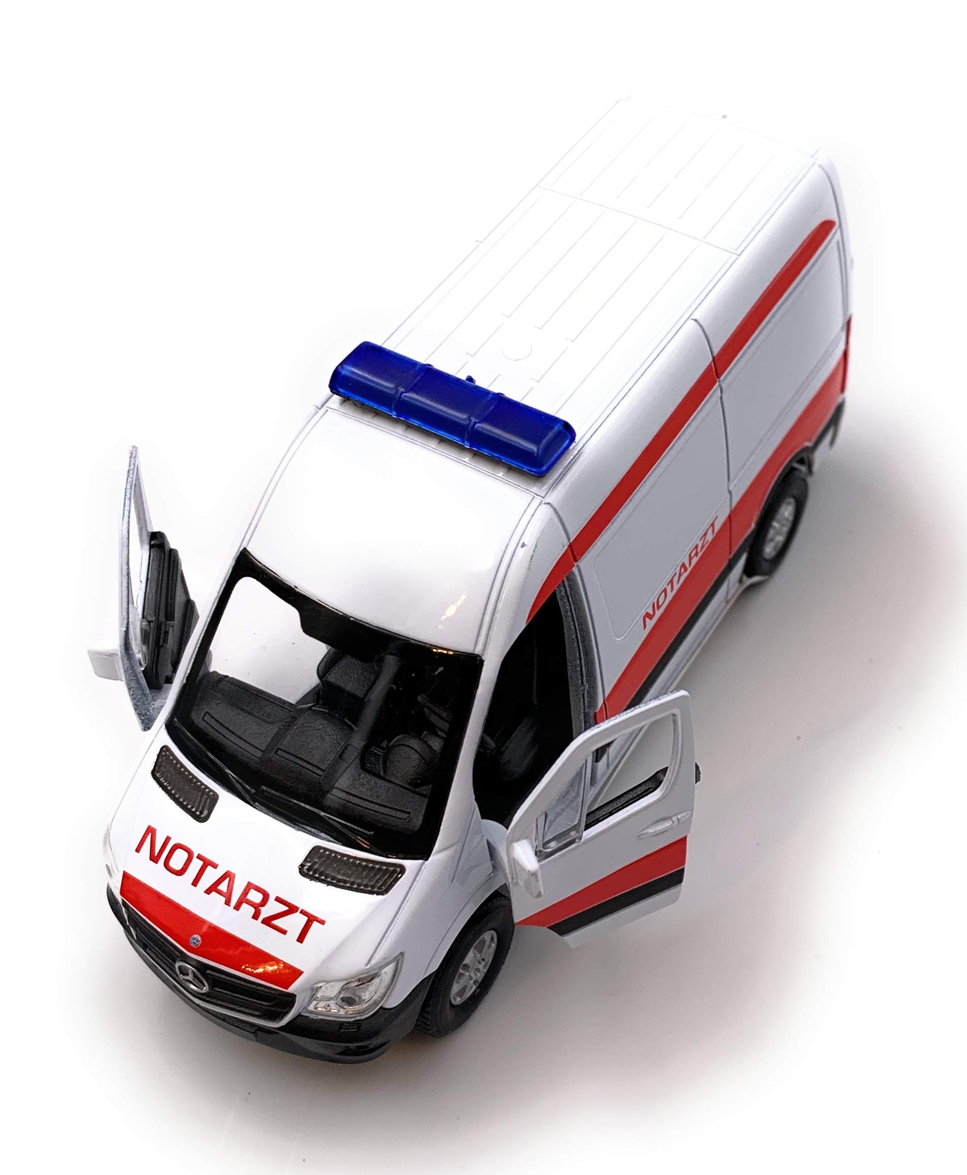 H-Customs Mercedes Benz Sprinter Notarzt Panel Van Modellauto Auto Lizenzprodukt 1:34-1:39 von H-Customs