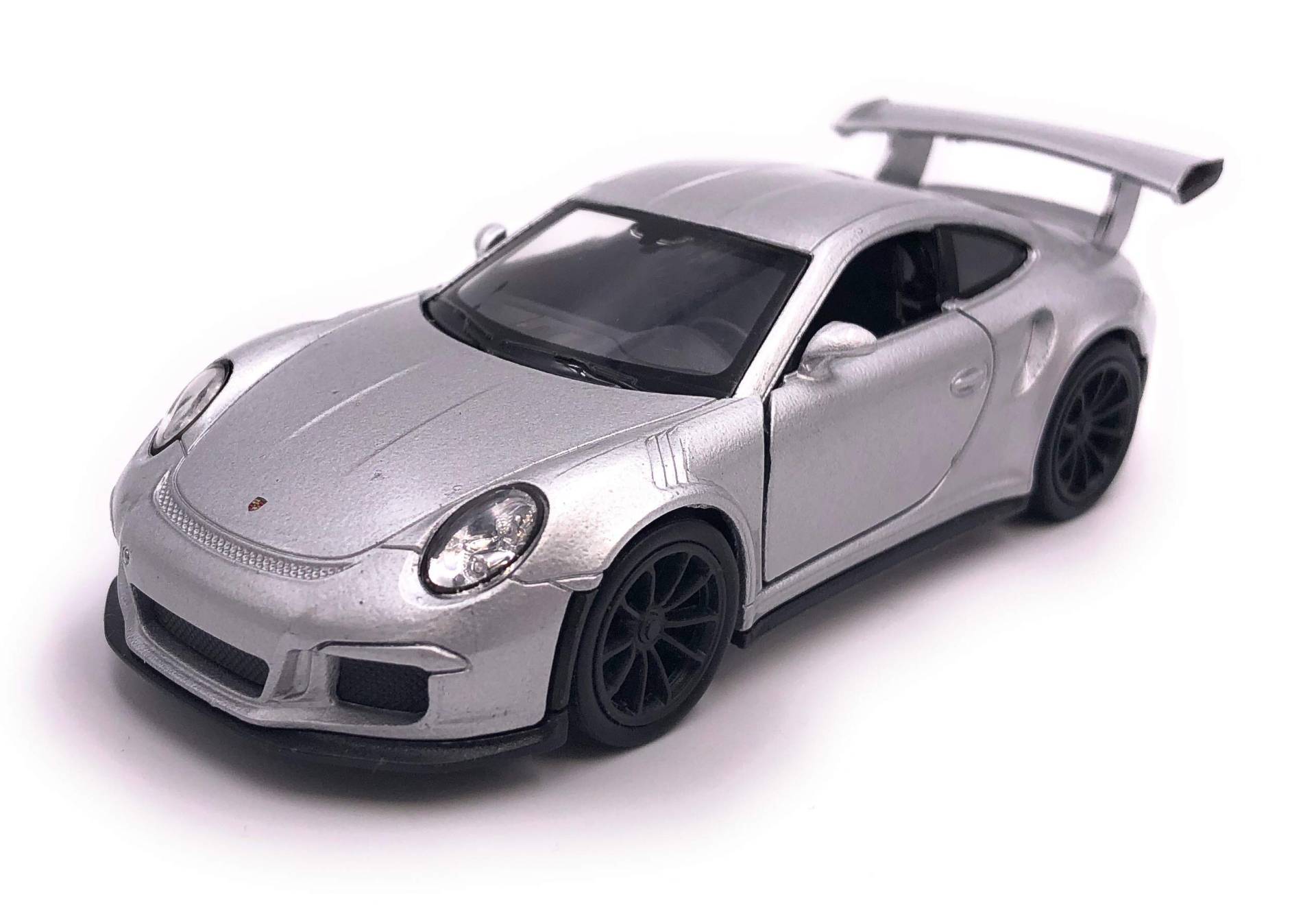 H-Customs Porsche 911 991 GT3 RS Modellauto Auto Lizenzprodukt 1:34-1:39 Silber von H-Customs