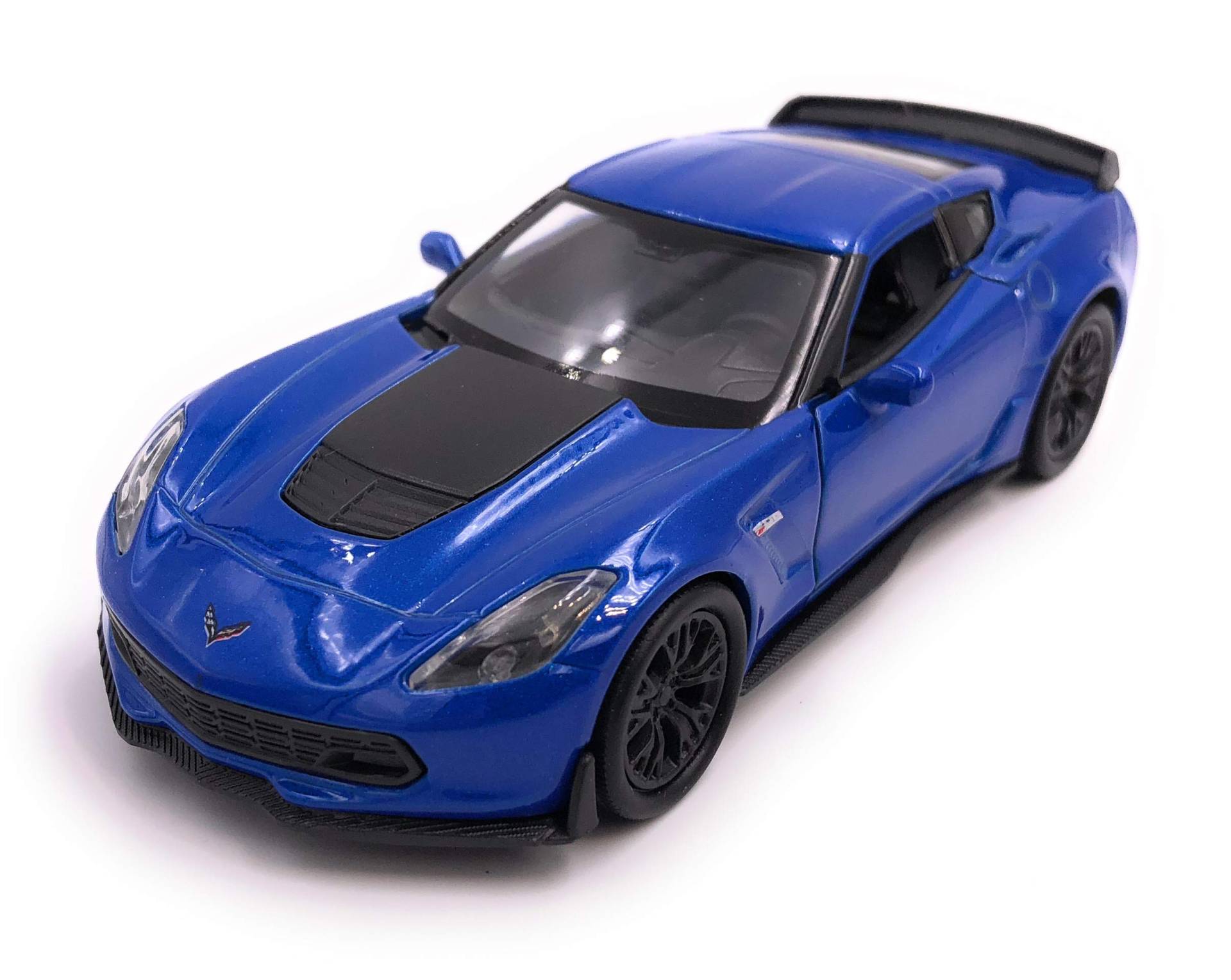 H-Customs Corvette Z06 Sportwagen Modellauto Auto Lizenzprodukt 1:34-1:39 Blau von H-Customs