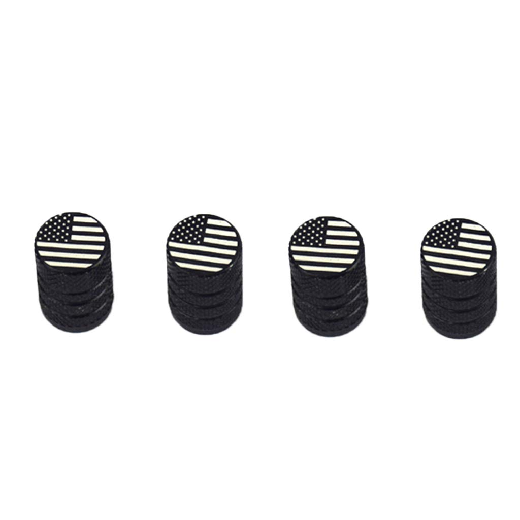 H HILABEE 4Pcs Auto Motorrad Ventilkappen Ventil Stielen Staub Krone Muster Auto Rad Reifen Ventilkappe, USA Flagge/Fahne - Schwarz H HILABEE 4Pcs Auto Motorrad Ventilkappen Ventil Stielen Staub Krone Muster Auto Rad Reifen Ventilkappe, USA Flagge/Fahne - Schwarz von H HILABEE
