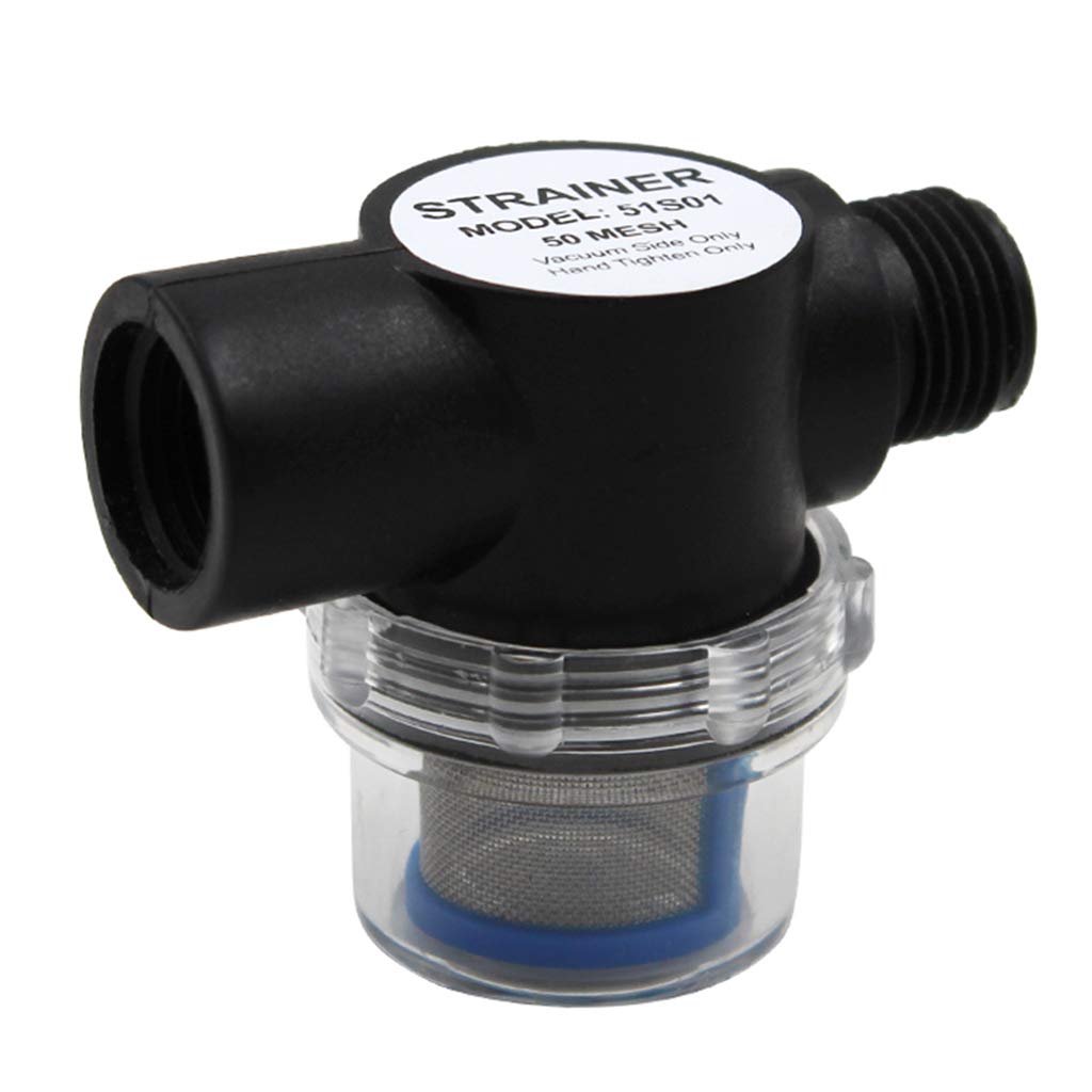 H HILABEE Twist On Water Strainer 1/2"Barb Inlet Klarglasbehälter Für Membranpumpen von H HILABEE