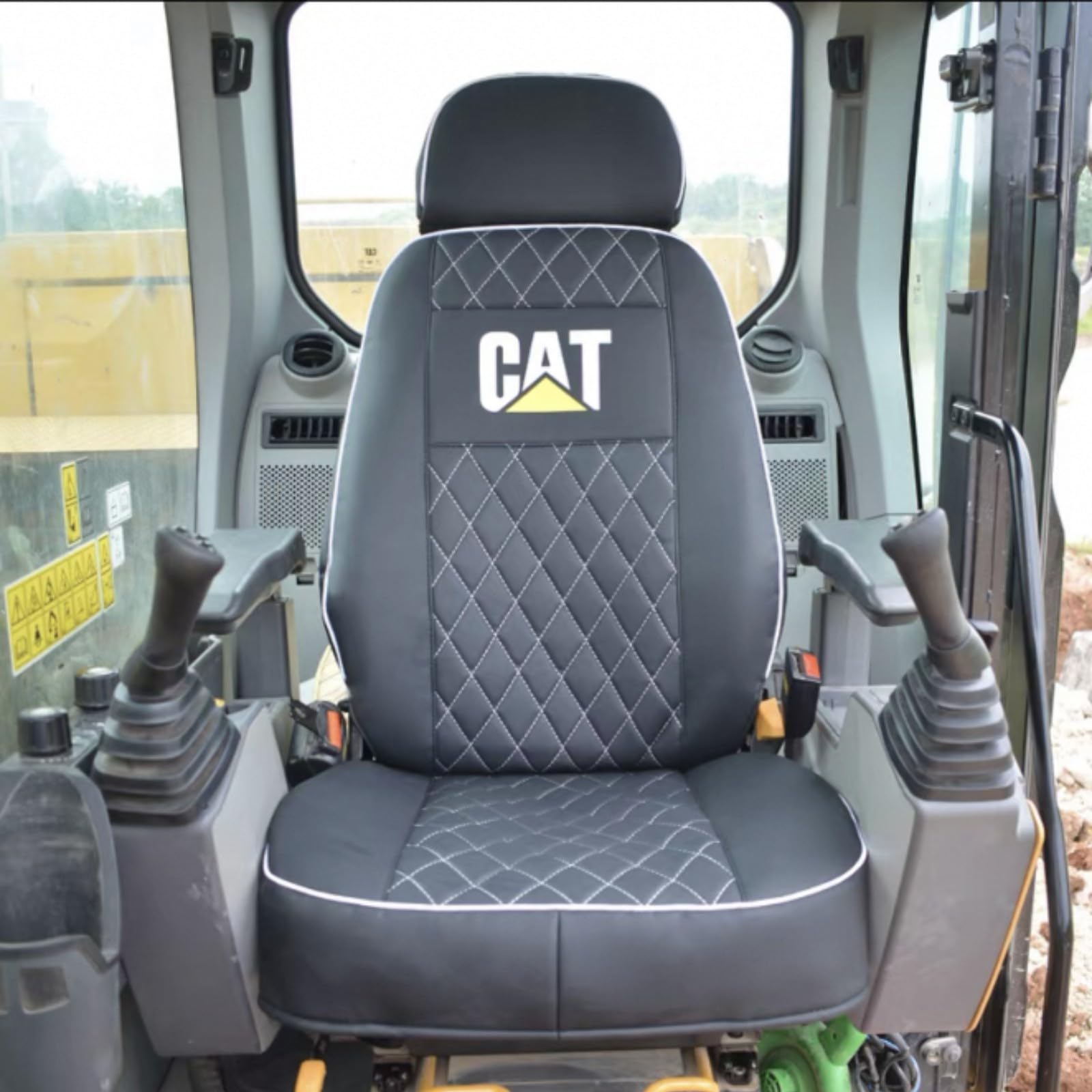 H-QUNING Sitzkissen, vollständig umrandet, passgenau für CAT 320C, 313, 323, 326, 330, 350, 349D Modelle (Typ 1, 330D) von H-QUNING