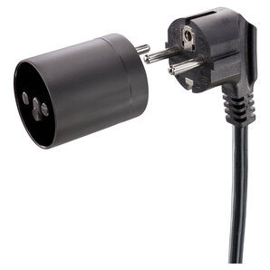 Fixadapter für DE auf CH SCHUKO CEE7 / 3 POL.TYP12, teilisoliert H-Tronic von H-Tronic