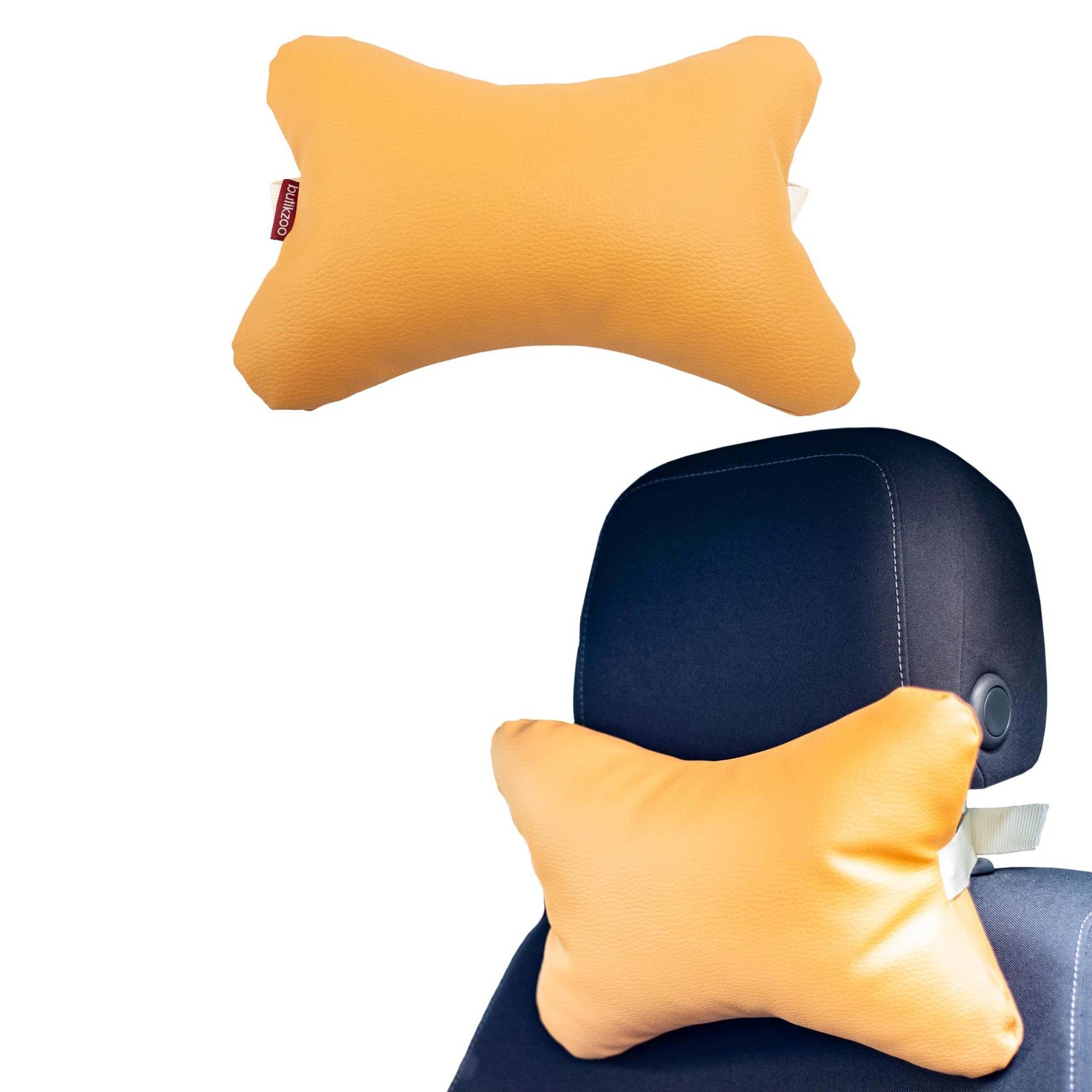Auto Nackenkissen | Gaming Stuhl kissen | Kopfstütze Für Autositz | Reisekissen aus Kunstleder | Bequemes und wasserfestes Kissen für unterwegs | Farbe: Beige Auto Nackenkissen | Gaming Stuhl kissen | Kopfstütze Für Autositz | Reisekissen aus Kunstleder | Bequemes und wasserfestes Kissen für unterwegs | Farbe: Beige von H&F Heimtextilien