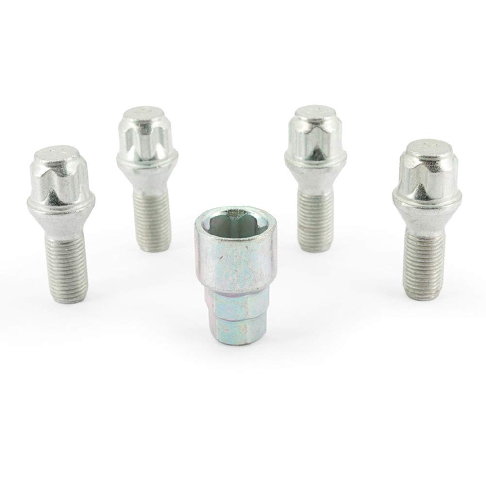 H&R Felgenschloss-Set M14x1.50x26mm Kegelbund - 4 Felgenschloss-Schrauben inkl. Adapter von H&R