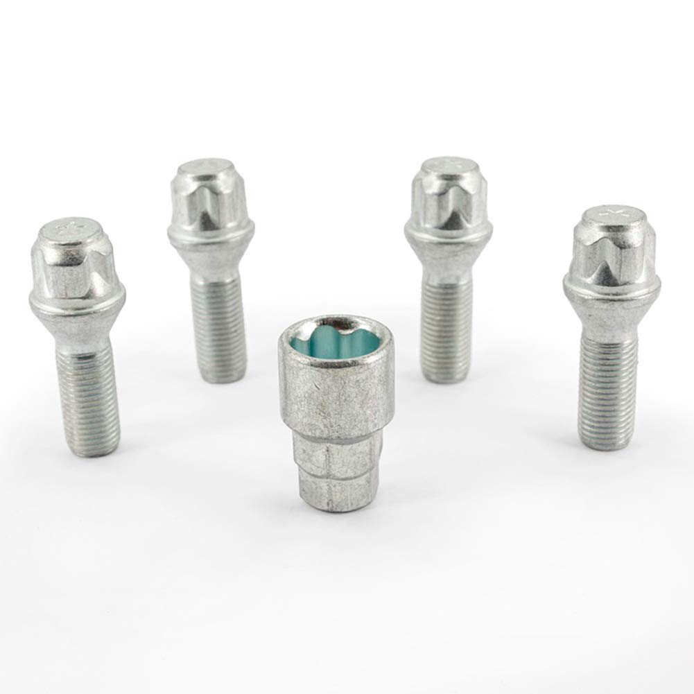 H&R Felgenschloss-Set M14x1.50x31mm Kegelbund - 4 Felgenschloss-Schrauben inkl. Adapter, Silber H&R Felgenschloss-Set M14x1.50x31mm Kegelbund - 4 Felgenschloss-Schrauben inkl. Adapter, Silber von H&R