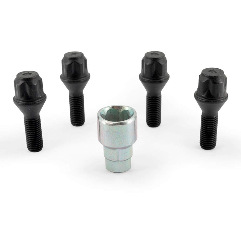 H&R Felgenschloss-Set M12x1.50x28mm Kegelbund Schwarz - 4 Felgenschloss-Schrauben inkl. Adapter H&R Felgenschloss-Set M12x1.50x28mm Kegelbund Schwarz - 4 Felgenschloss-Schrauben inkl. Adapter von H&R