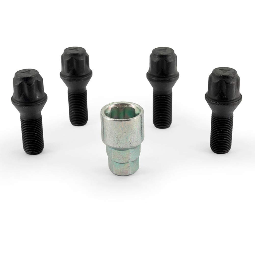 H&R Felgenschloss-Set M14x1.25x28mm Kegelbund Schwarz - 4 Felgenschloss-Schrauben inkl. Adapter H&R Felgenschloss-Set M14x1.25x28mm Kegelbund Schwarz - 4 Felgenschloss-Schrauben inkl. Adapter von H&R
