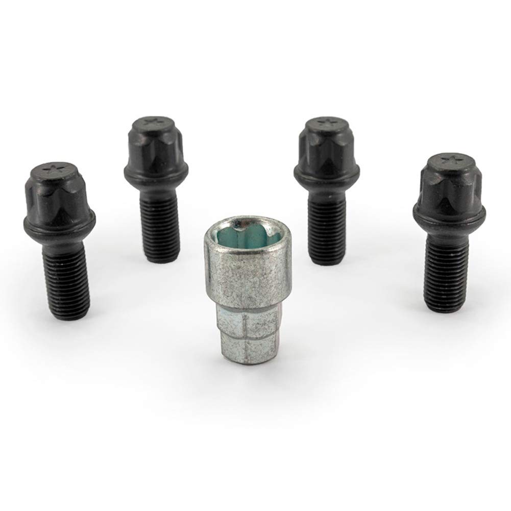 H&R Felgenschloss-Set R13 M14x1.50x27mm Kugelbund Schwarz - 4 Felgenschloss-Schrauben inkl. Adapter H&R Felgenschloss-Set R13 M14x1.50x27mm Kugelbund Schwarz - 4 Felgenschloss-Schrauben inkl. Adapter von H&R