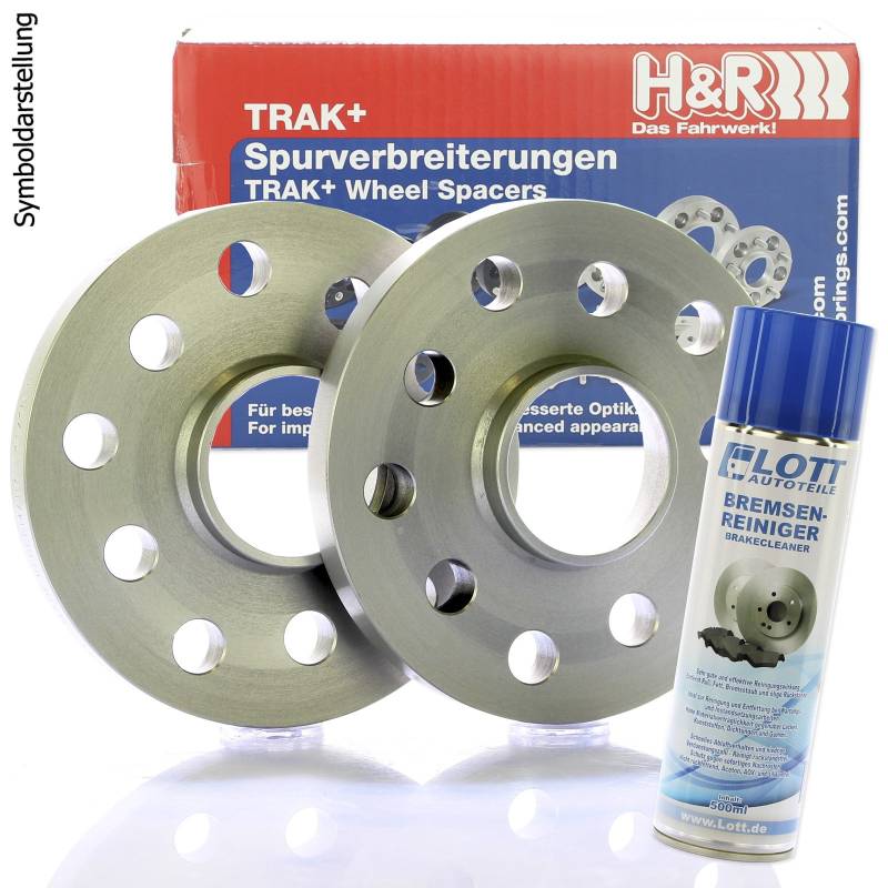 H&R DR Spurplatten Spurverbreiterung Distanzscheiben/Ringe 5x112 30mm // 2x15mm + Bremsenreiniger von PGONA