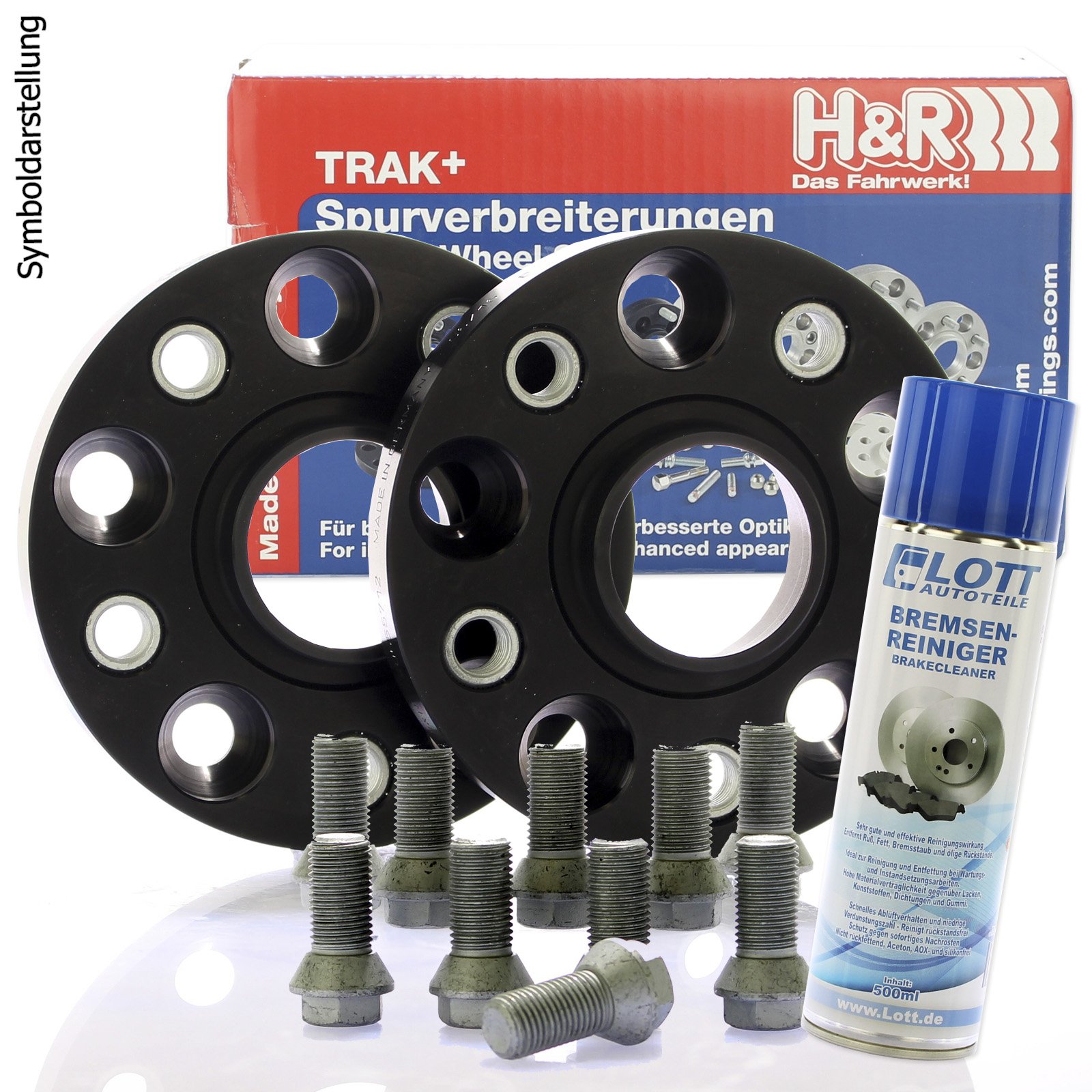 H&R DRA Spurplatten Spurverbreiterung Distanzscheibe 5x120 40mm // 2x20mm + Bremsenreiniger von H&R