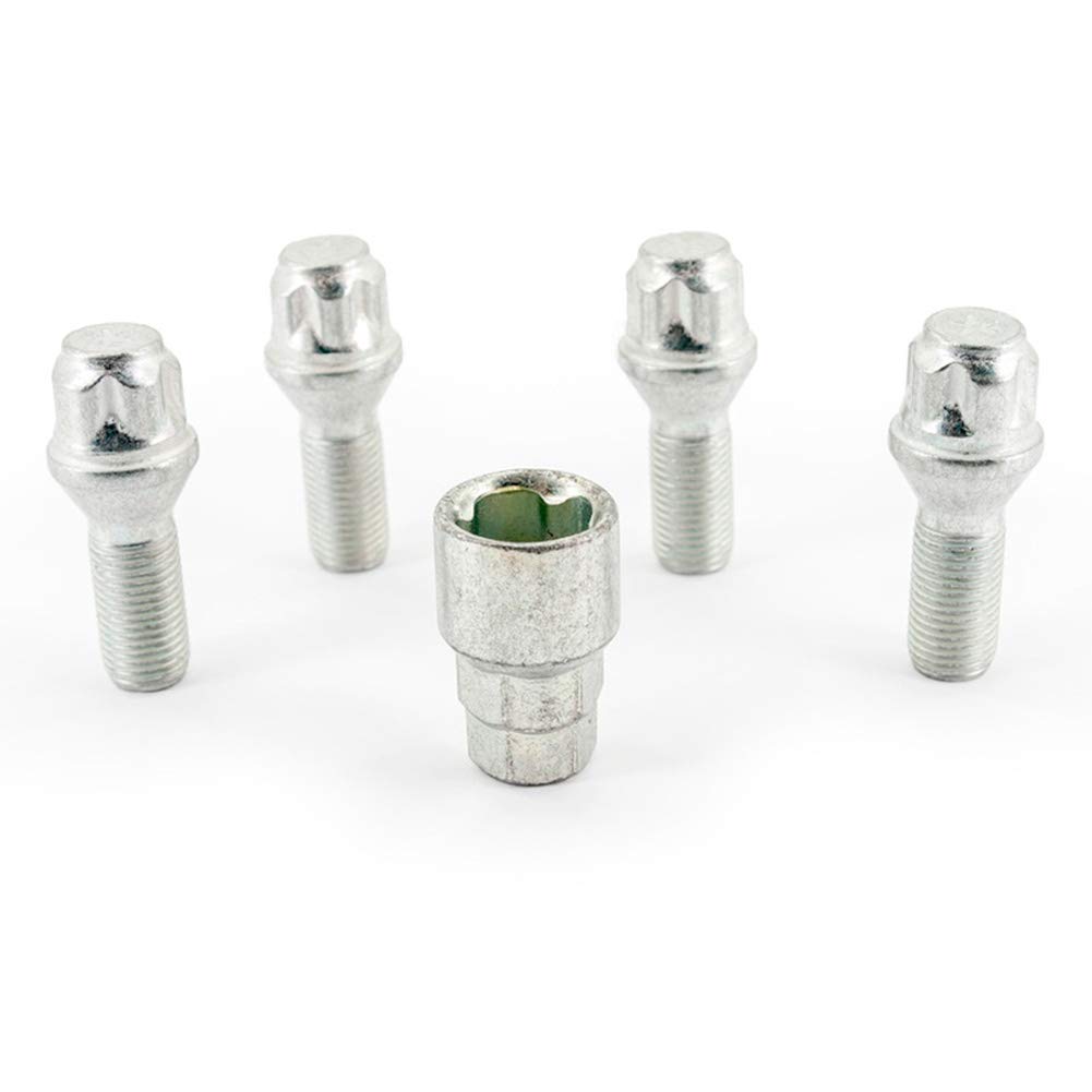 H&R Felgenschloss-Set M14x1.50x28mm Kegelbund - 4 Felgenschloss-Schrauben inkl. Adapter, Silber H&R Felgenschloss-Set M14x1.50x28mm Kegelbund - 4 Felgenschloss-Schrauben inkl. Adapter, Silber von H&R