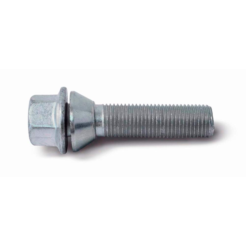 H&R Radschraube Kegelbund mit bewegliche Kegelbund M14x1.50 - Länge 48mm (z.B. kompatibel mit BMW, Volvo), Silber von H&R