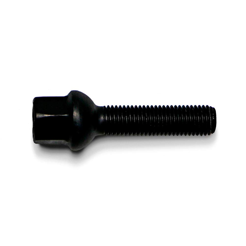 H&R Radschraube Kugelbund R12 M12x1.50 - Länge 40mm - Schwarz (z.B. kompatibel mit Mercedes) von H&R