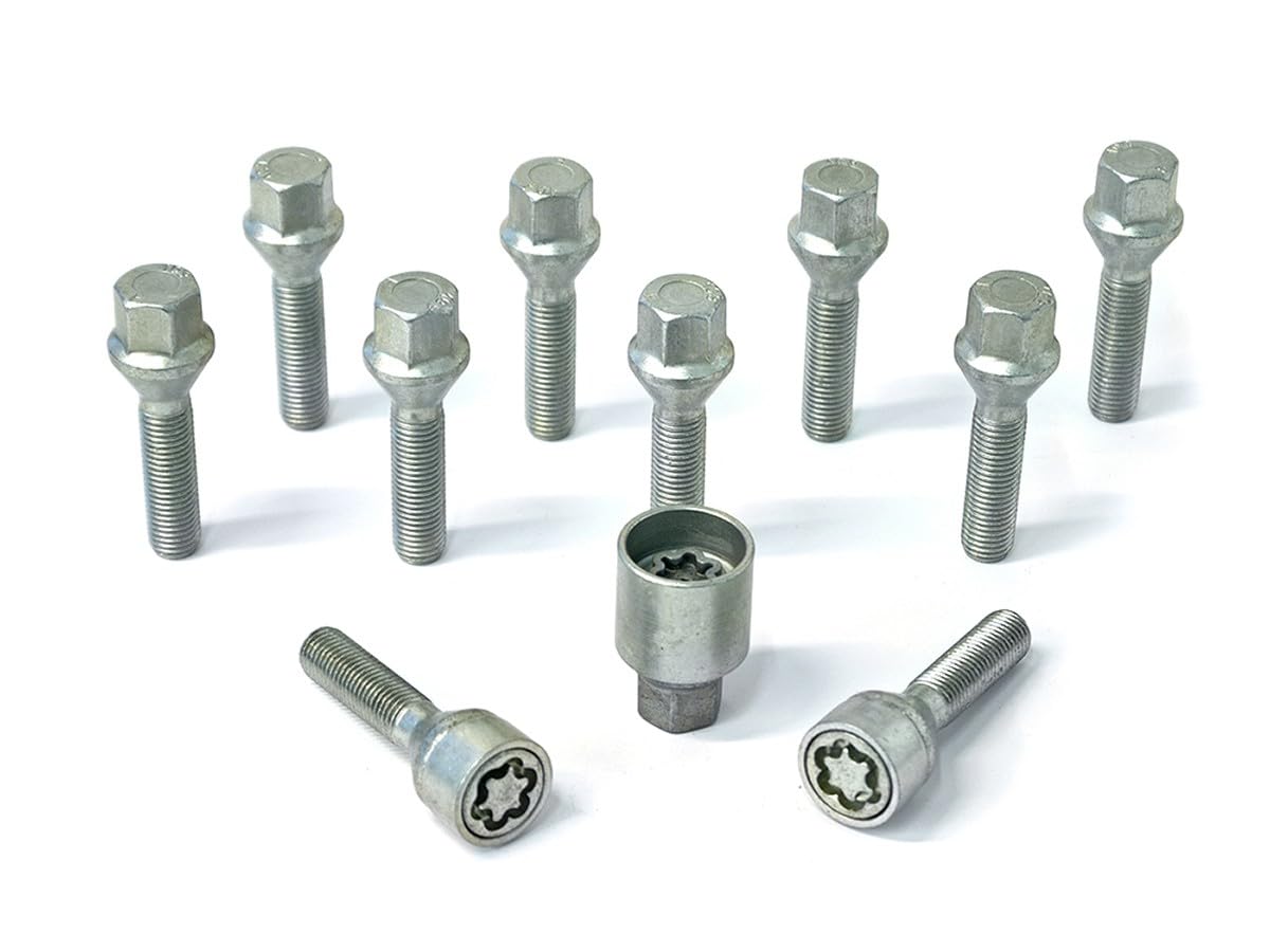 H&R Radschrauben Satz Kegelbund M12x1.50 - Länge 24mm - 10 Stück - inkl. Felgenschloss H&R Radschrauben Satz Kegelbund M12x1.50 - Länge 24mm - 10 Stück - inkl. Felgenschloss von H&R