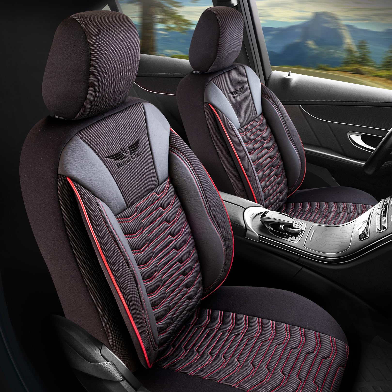 HA Handels GmbH Autositzbezüge passend für Seat Arona in Ruby Schwarz Fahrer und Beifahrer, Autositzbezug Schonbezug Sitzbezug Auto Komplettset 2-Sitze Kunstleder HA Handels GmbH Autositzbezüge passend für Seat Arona in Ruby Schwarz Fahrer und Beifahrer, Autositzbezug Schonbezug Sitzbezug Auto Komplettset 2-Sitze Kunstleder von HA Handels GmbH