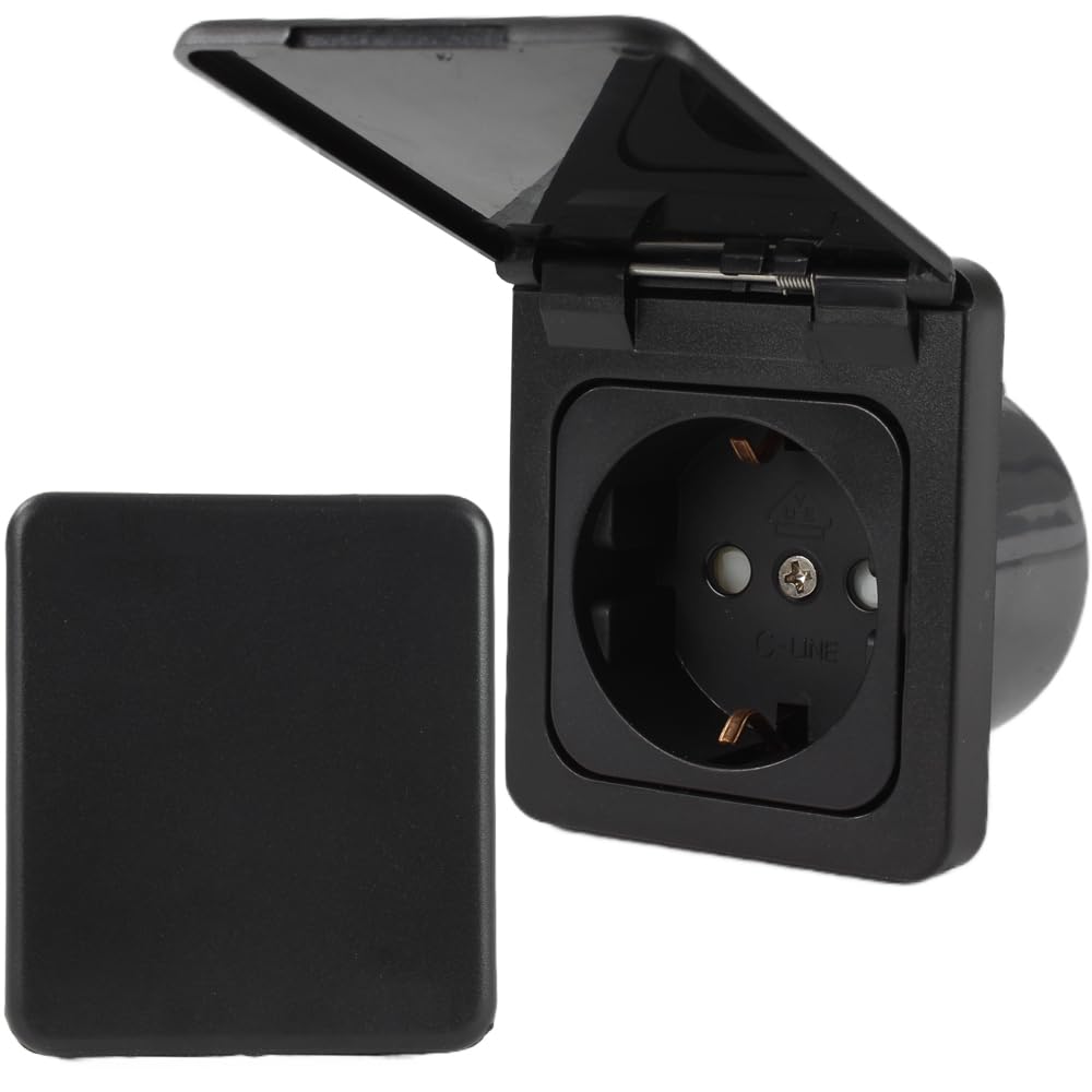 HABA C-Line Presto Inprojal CBE Steckdose Schuko + Klappdeckel + Isodose 220/230 Volt schwarz HABA C-Line Presto Inprojal CBE Steckdose Schuko + Klappdeckel + Isodose 220/230 Volt schwarz von HABA