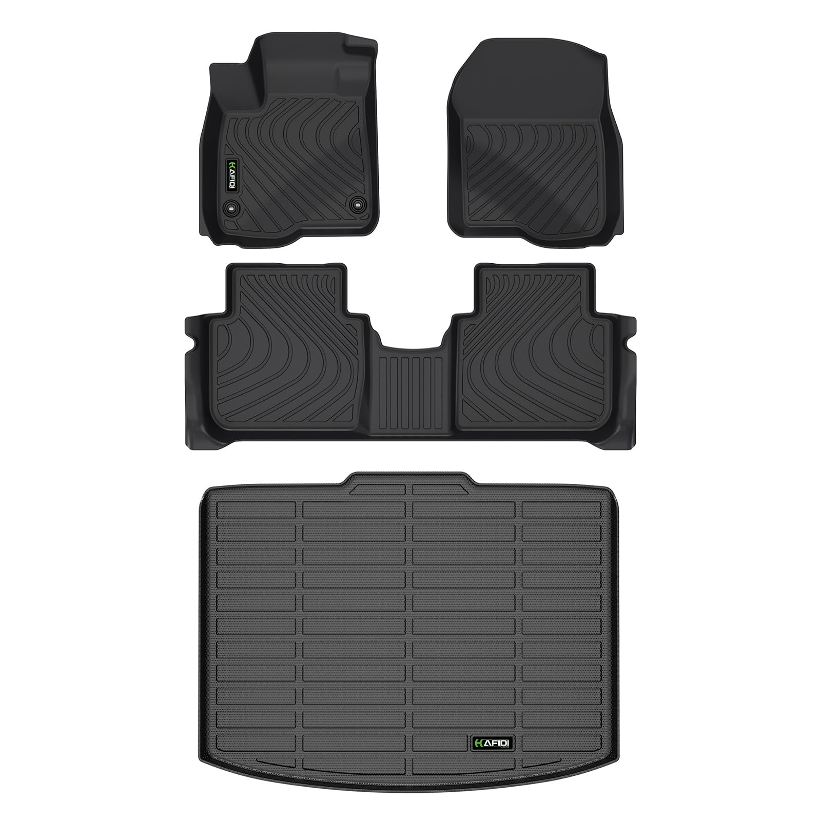 HAFIDI Allwetter-Fußmatten & Cargo-Liner Set Custom für Honda CR-V 2023 2024 Nicht passend für Hybrid-Modelle (CRV 2023 2024) Komplettes Set Zubehör - Schwarz von HAFIDI