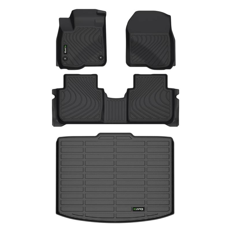 HAFIDI Allwetter-Fußmatten & Cargo-Liner Set Custom für Honda CR-V 2023 2024 Nicht passend für Hybrid-Modelle (CRV 2023 2024) Komplettes Set Zubehör - Schwarz von HAFIDI