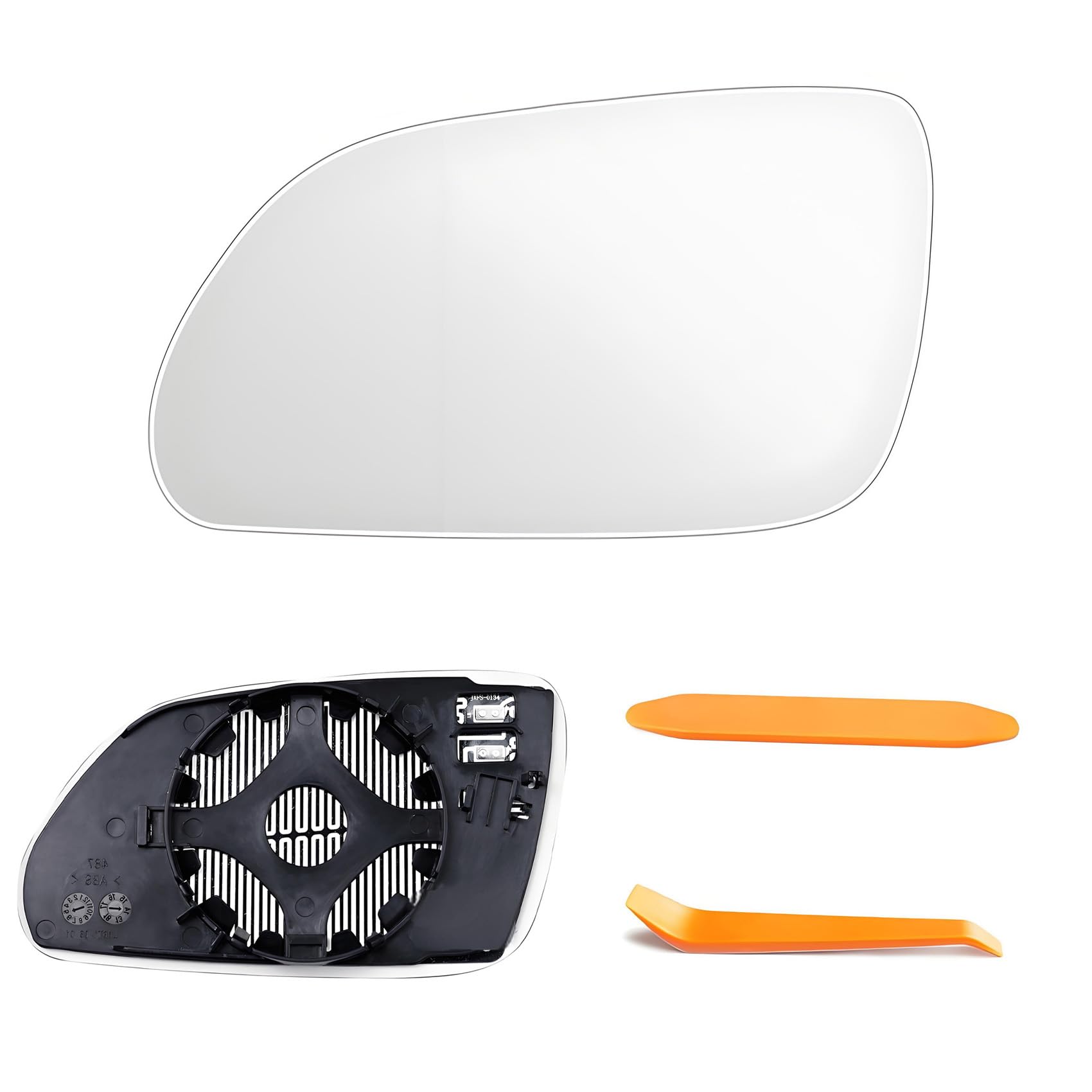 HAFRILY Spiegelglas Ersatz für VW Skoda Oktavia (1Z3/1Z5)2004-2013 für Polo (9N)2005-2009 OE 6Q0857521 6Q0857522 Beheizbar Ersatzspiegelglas Fahrerseite Außenspiegel Asphärisch (Links) von HAFRILY