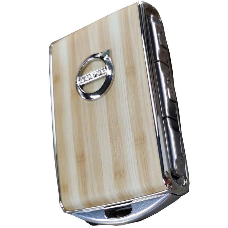 Autoschlüssel Abdeckung Fob Fall Compatible für Volvo XC40 XC60 XC90 V60 V90 S60 S90 Autoschlüssel Ersatz Shell,Bamboo Pattern von HAHUJZXK