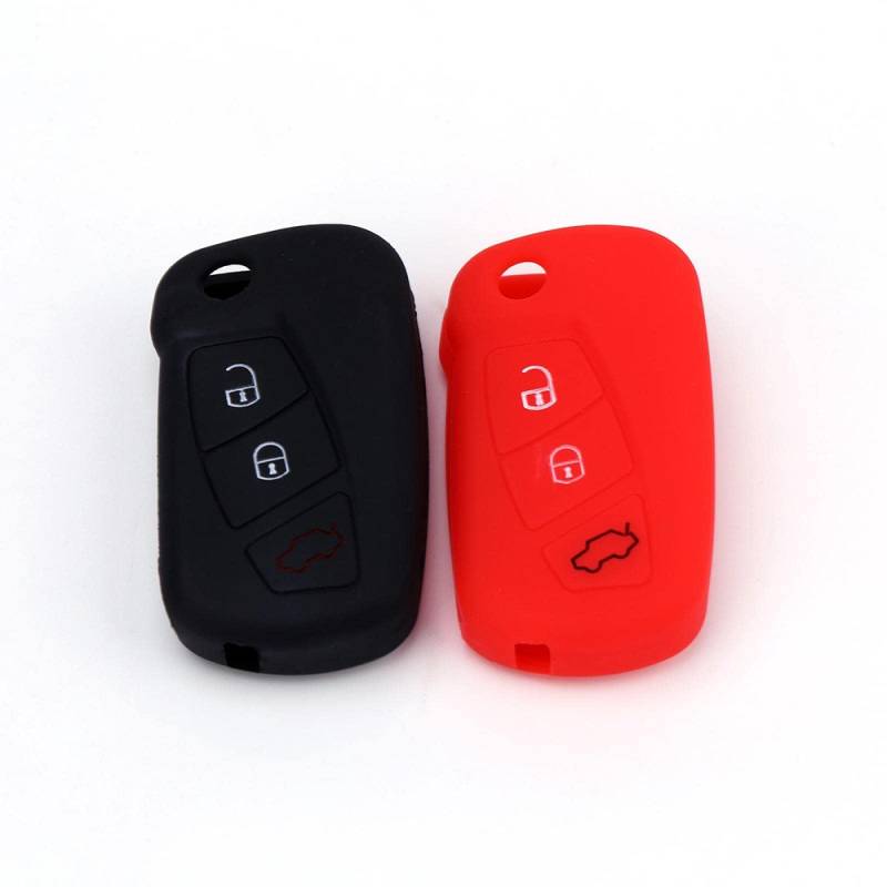 Autoschlüssel Gehäuse Compatible für FordKA 2008-2016 Silikonschlüsselabdeckung Autoschlüsselabdeckung Fall Schlüsselschutz von HAHUJZXK