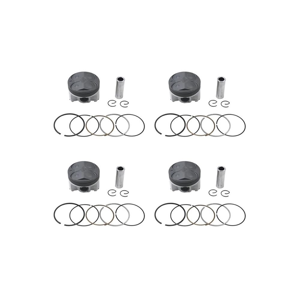 4 Sets STD ~ +100 Bohrung 56mm ~ 57mm Kolben Kits und Ringe Fit for FZR400RR SP 3TJ FZ400 4YR FZR400 FZR FZ 400 Motorrad(Oversize 100) von HAHvvBOF