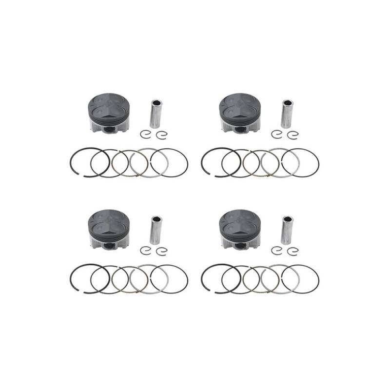 4 Sets STD ~ +100 Bohrung 56mm ~ 57mm Kolben Kits und Ringe Fit for FZR400RR SP 3TJ FZ400 4YR FZR400 FZR FZ 400 Motorrad(Oversize 100) von HAHvvBOF