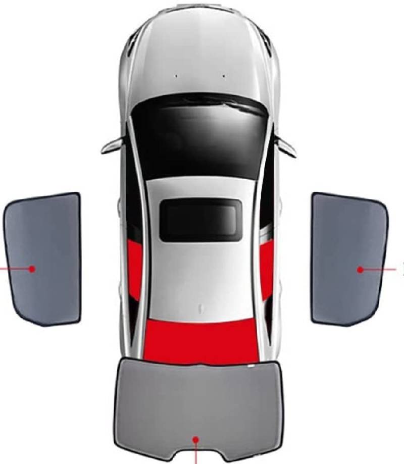 Auto Seitenfenster Sonnenschutz für Audi A3 8P Sportback 2003-2013, Magnetischer Front Heck Seitenscheibe Visier Faltbare Sonnenblende Datenschutz,3pcs von HAIYUN