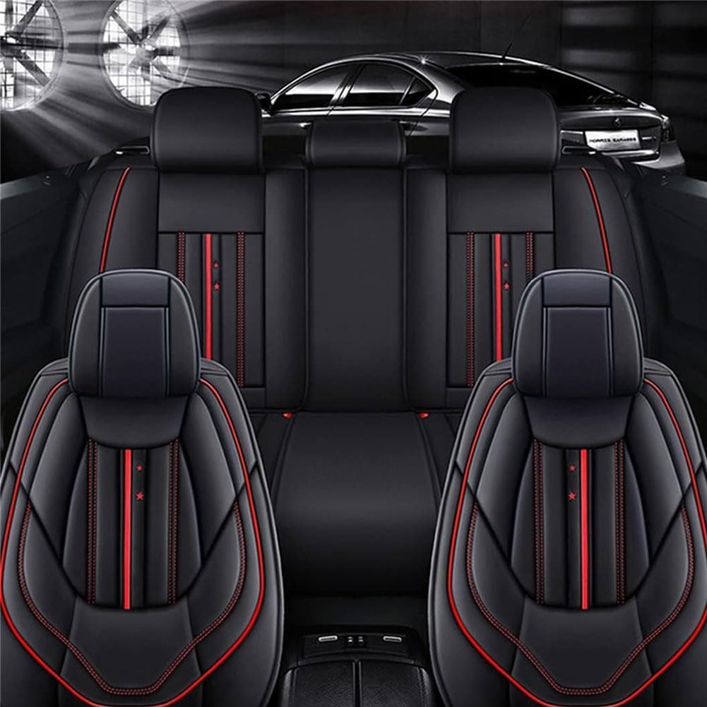 HAIYUN PU Leder Autositzbezüge-Set für Volvo XC40 2000-2022 2023 2024, Airbag kompatibel, wasserdicht, komplett vorne und hinten Schonbezüge,A-Black von HAIYUN
