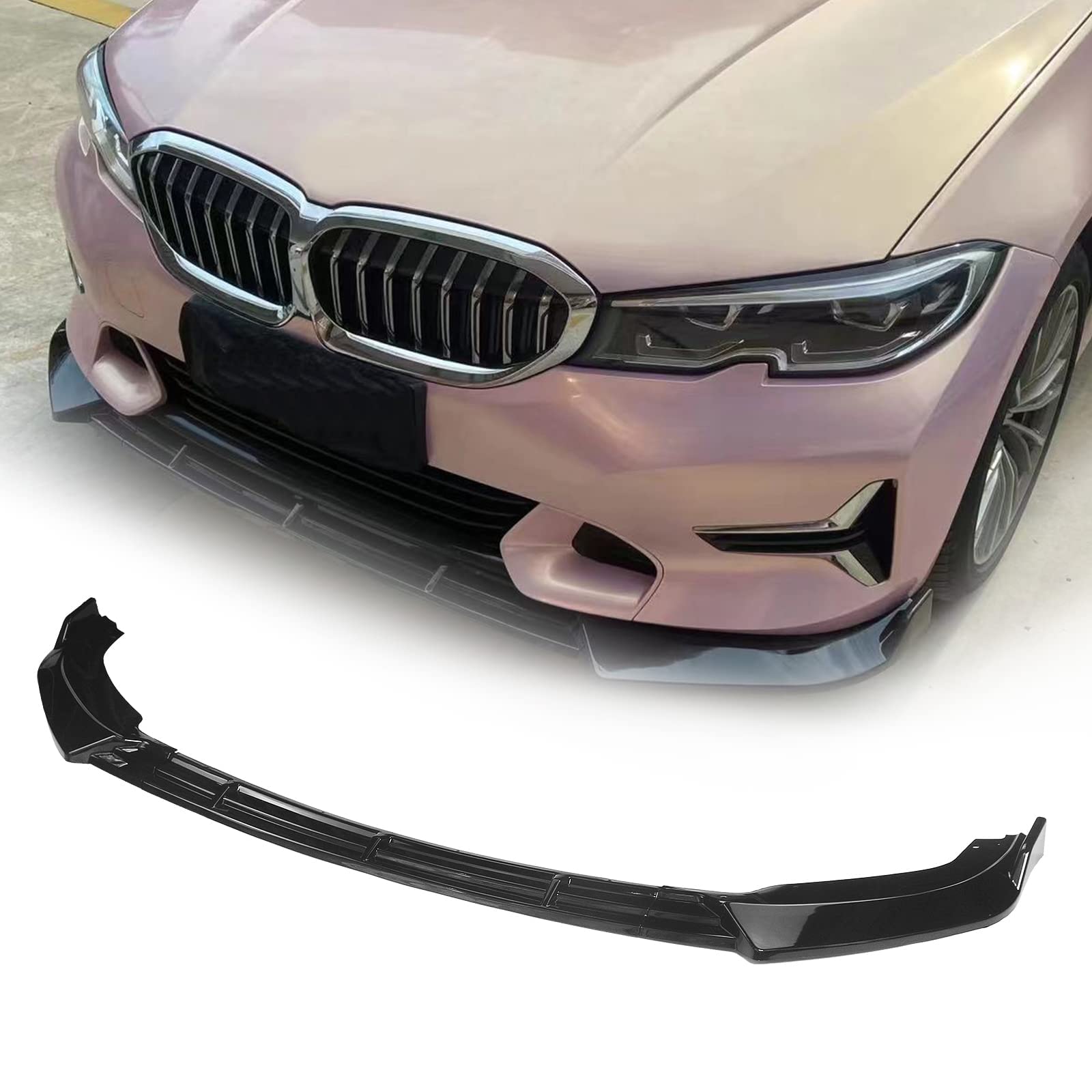 Auto Frontspoiler für BMW 3-Series G20 G21 Sport-Line 2019-2021 Frontlippe Spoiler, Untere Verkleidung des Luftabweisers Frontstoßstangenlippe von HALEUP