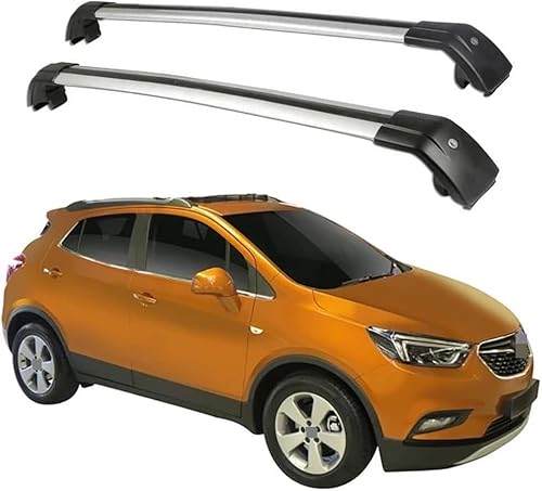 Dachträger Dachgepäckträger Für Opel Mokka X SUV 2016-2022, Aluminium Dachträger Querstangen Gepäckträger für Gepäck, Campingausrüstung, Fahrrad von HALEUP